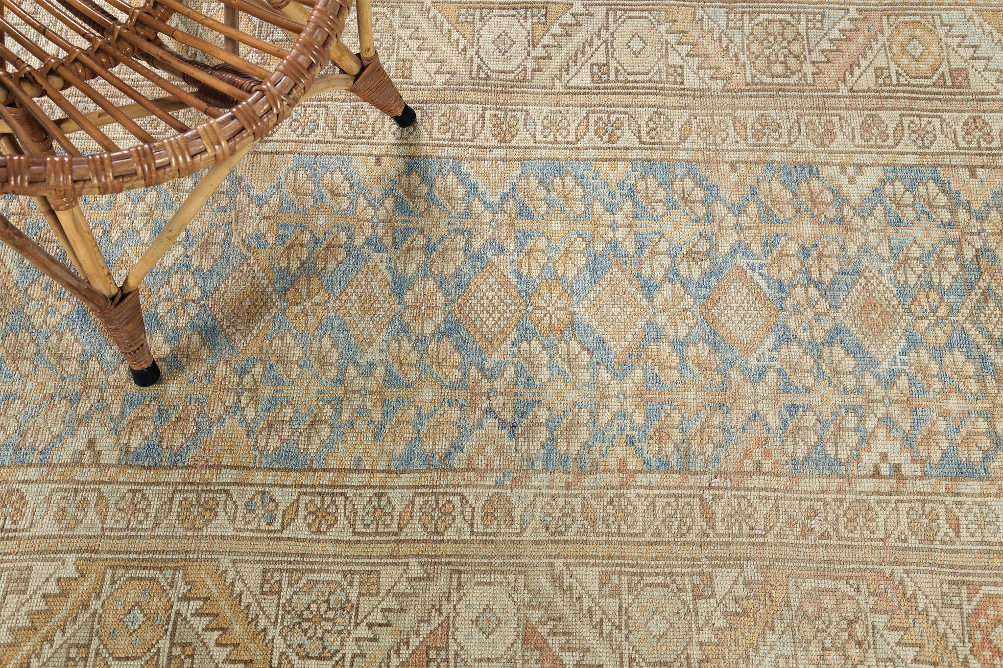 Vintage Persian Malayer Runner In Good Condition For Sale In WEST HOLLYWOOD, CA