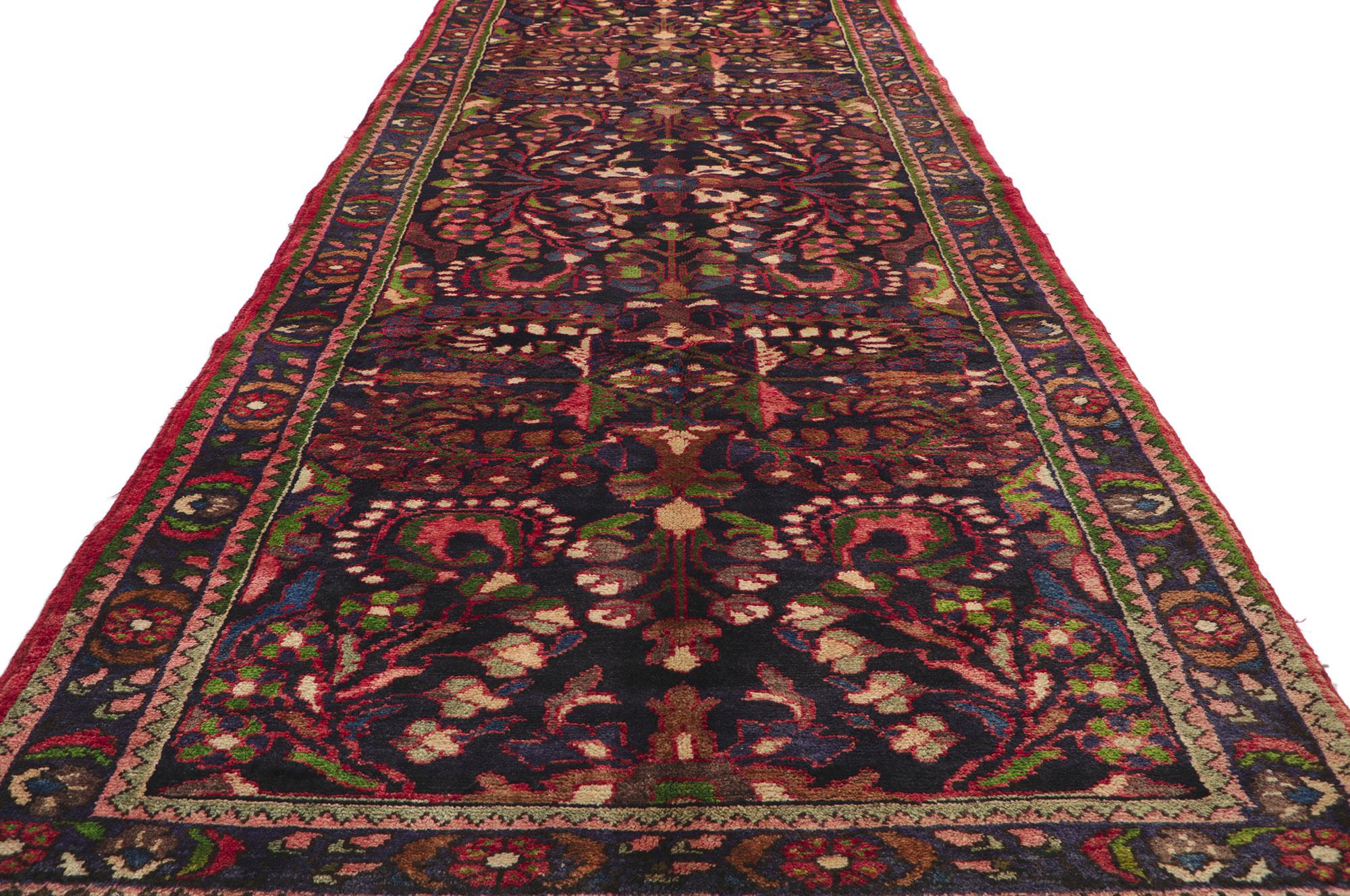 Vintage Persian Malayer Rug, Timeless Elegance Meets Whimsical Sophistication In Good Condition For Sale In Dallas, TX