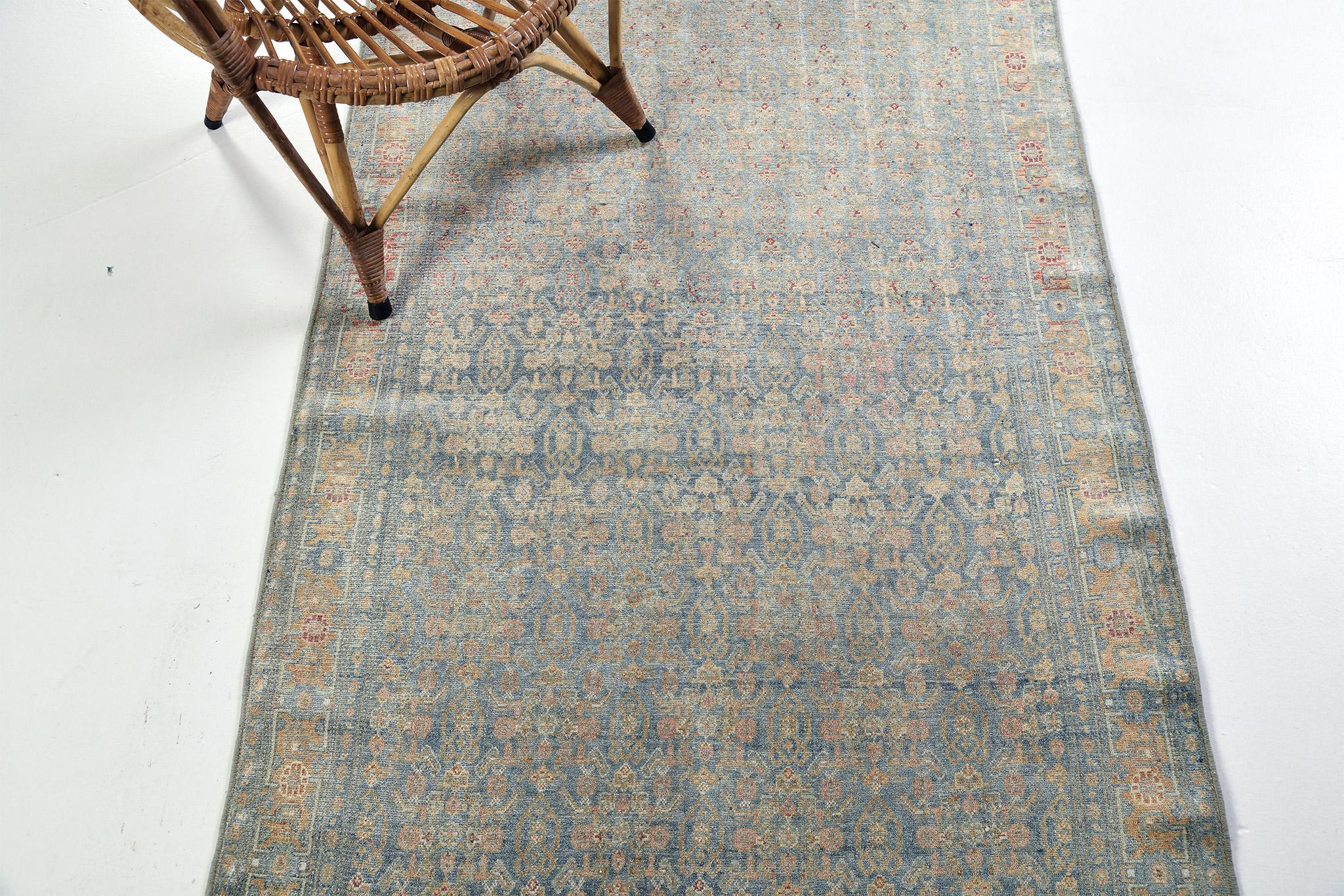 Wool Vintage Persian Malayer Runner For Sale