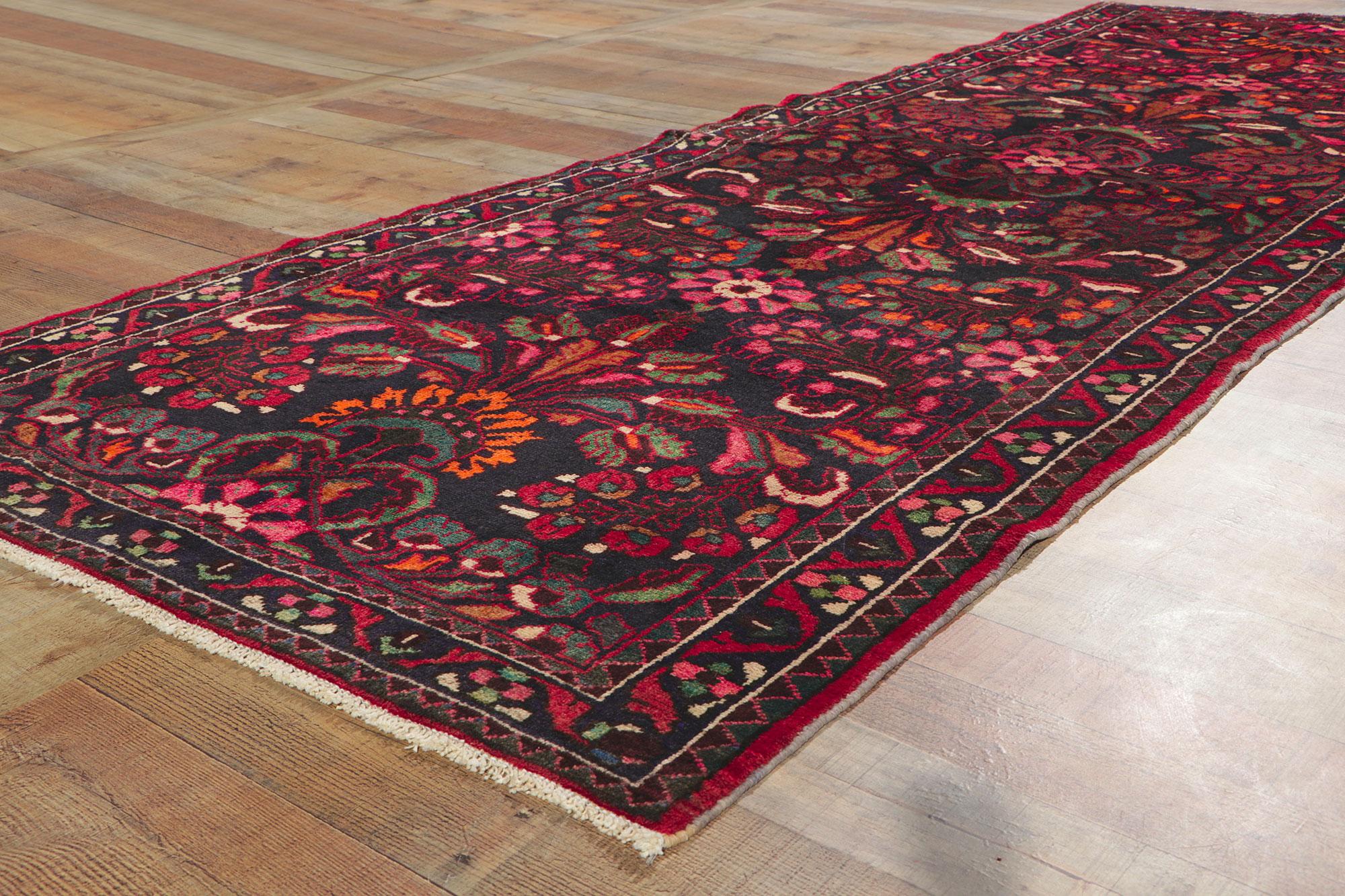 Wool Vintage Persian Malayer Runner For Sale