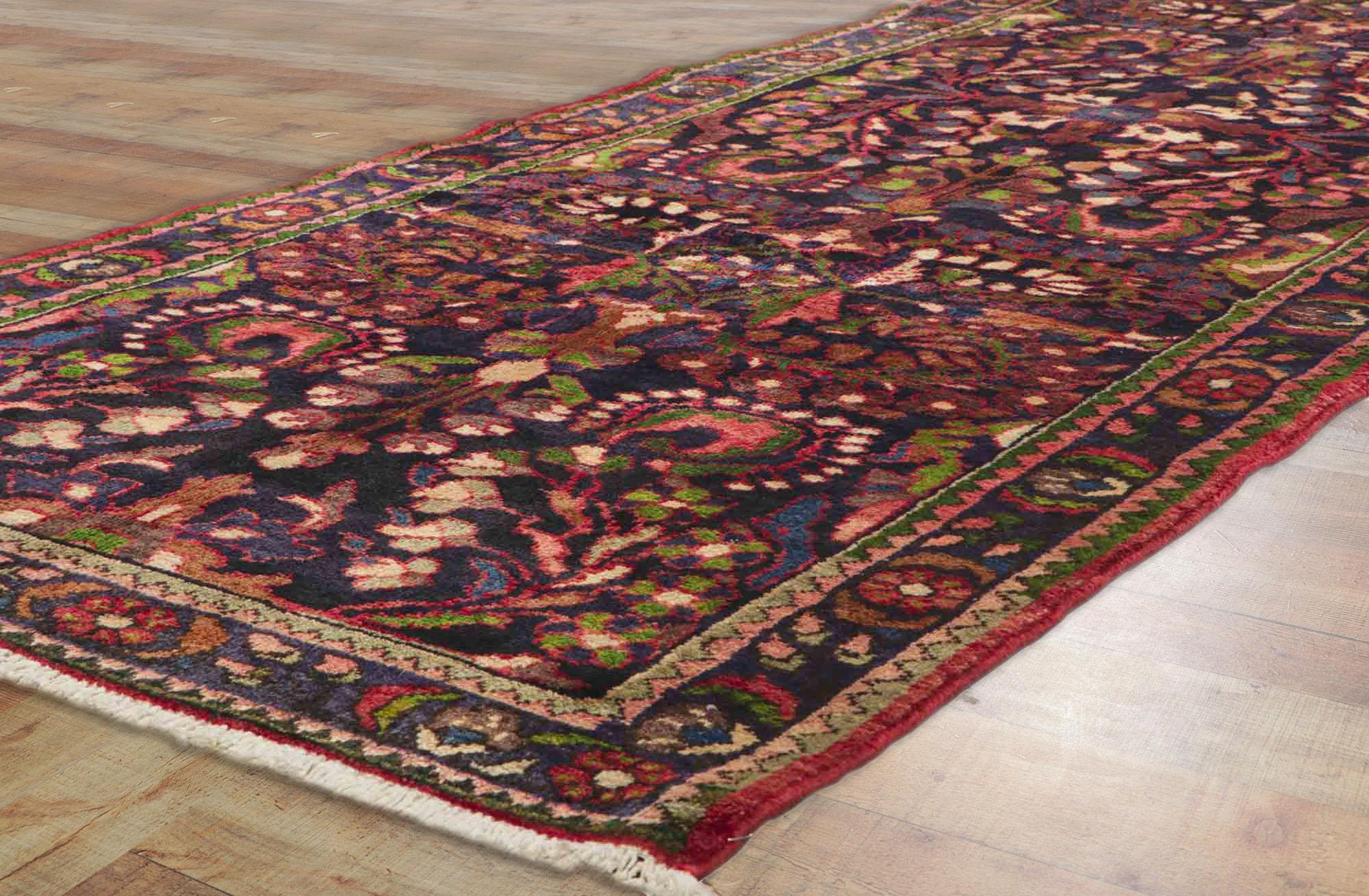 Vintage Persian Malayer Rug, Timeless Elegance Meets Whimsical Sophistication For Sale 1