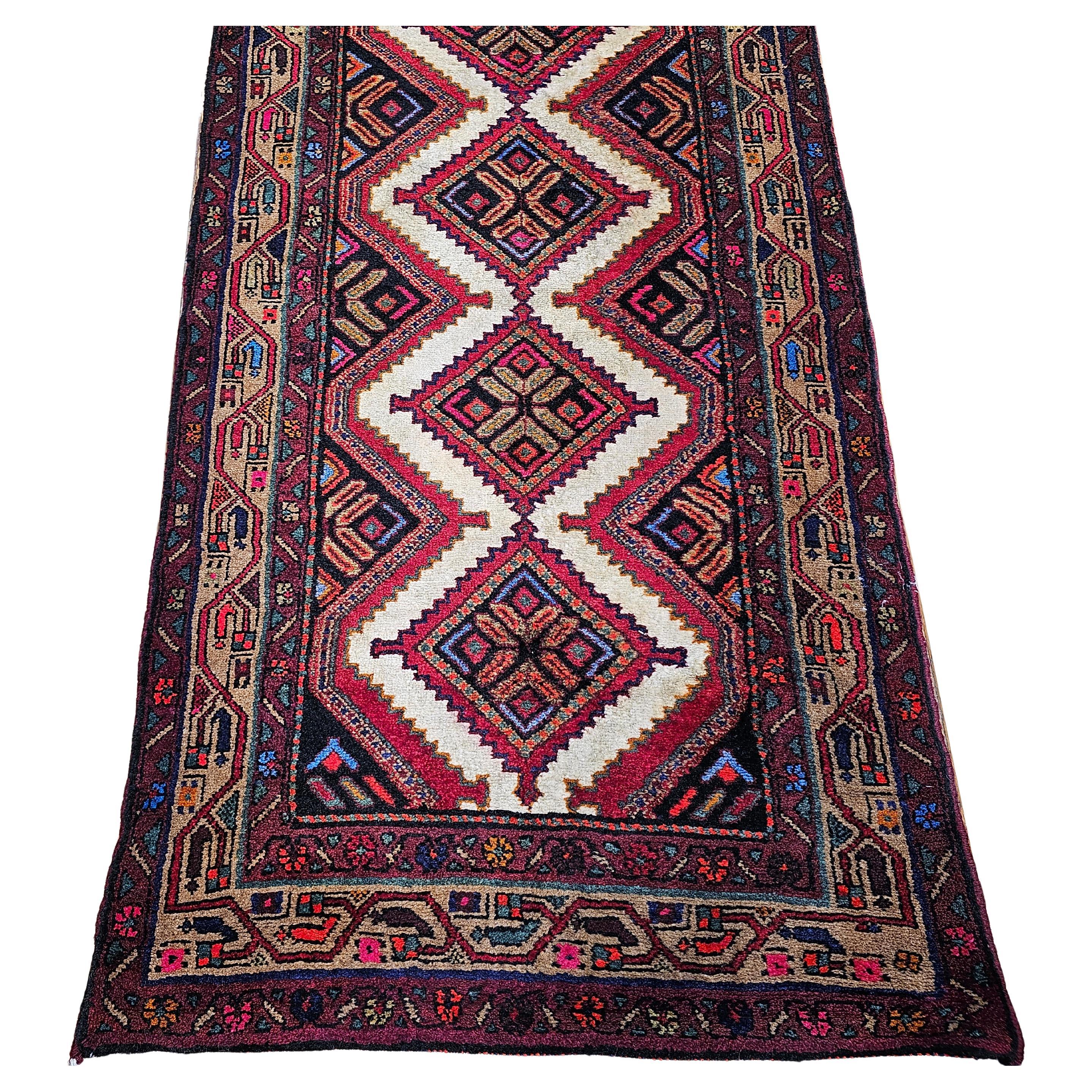 Persischer Malayer-Läufer, Vintage im Angebot