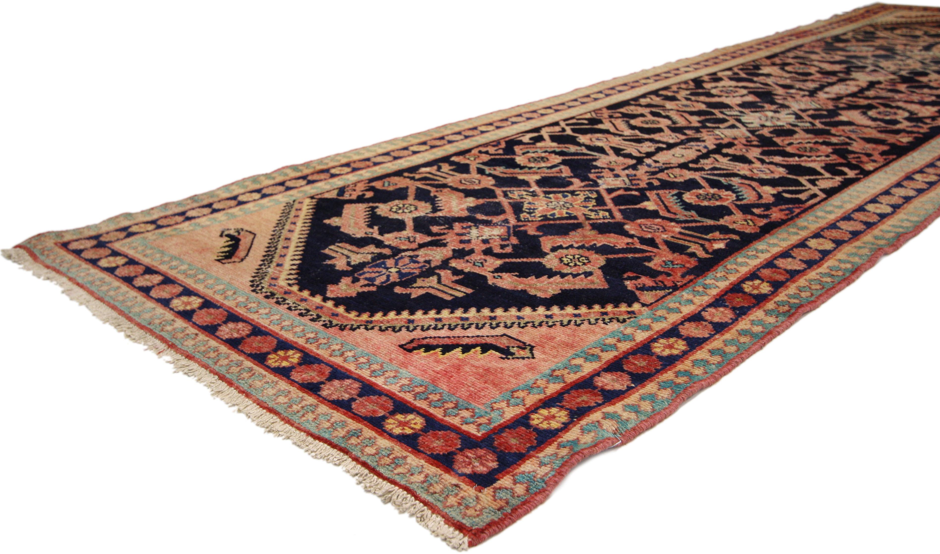 Hand-Knotted Vintage Persian Malayer Carpet For Sale