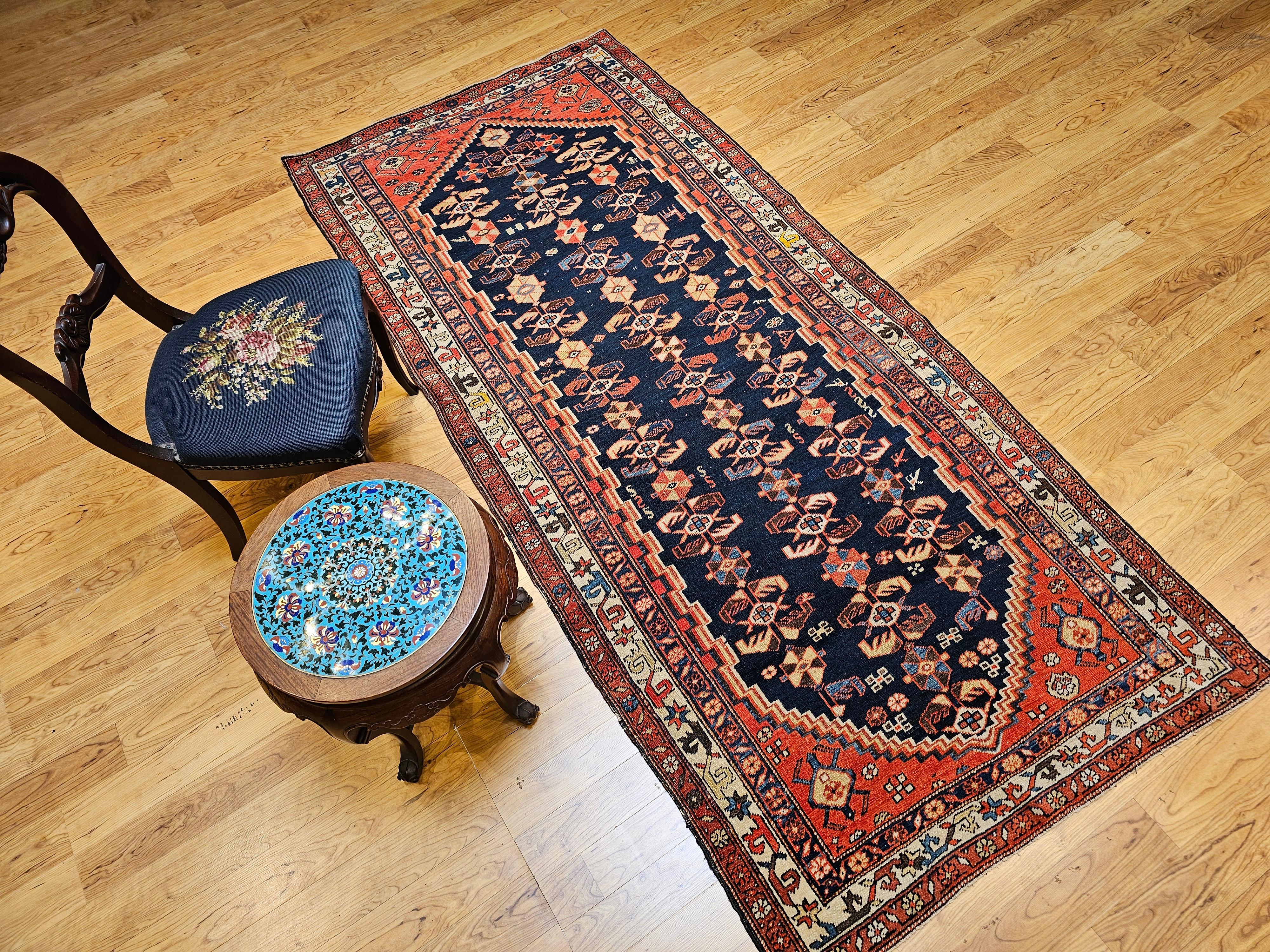 Tapis de couloir persan Malayer large à motif sur toute sa surface en vente 4