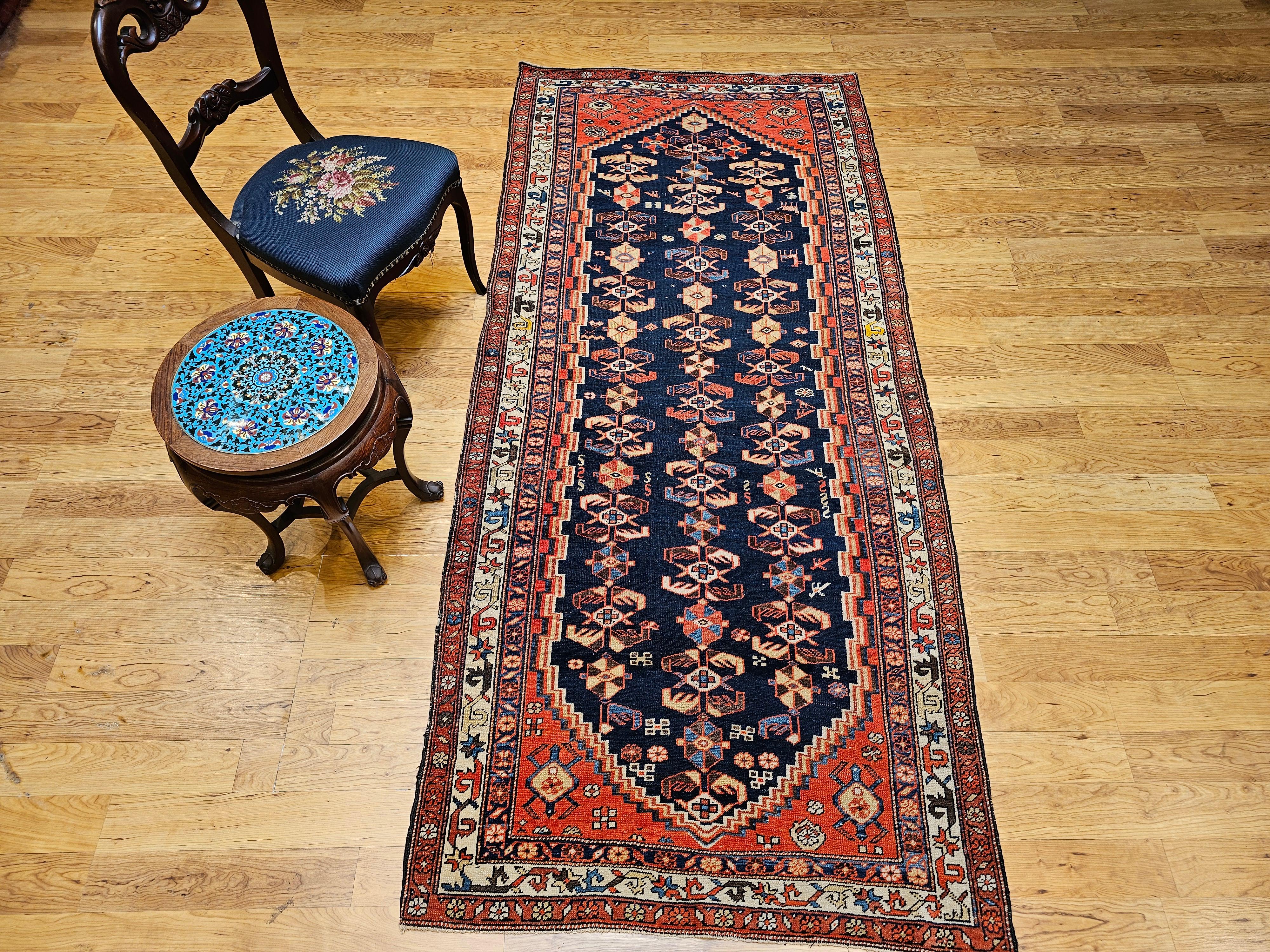Tapis de couloir persan Malayer large à motif sur toute sa surface en vente 7
