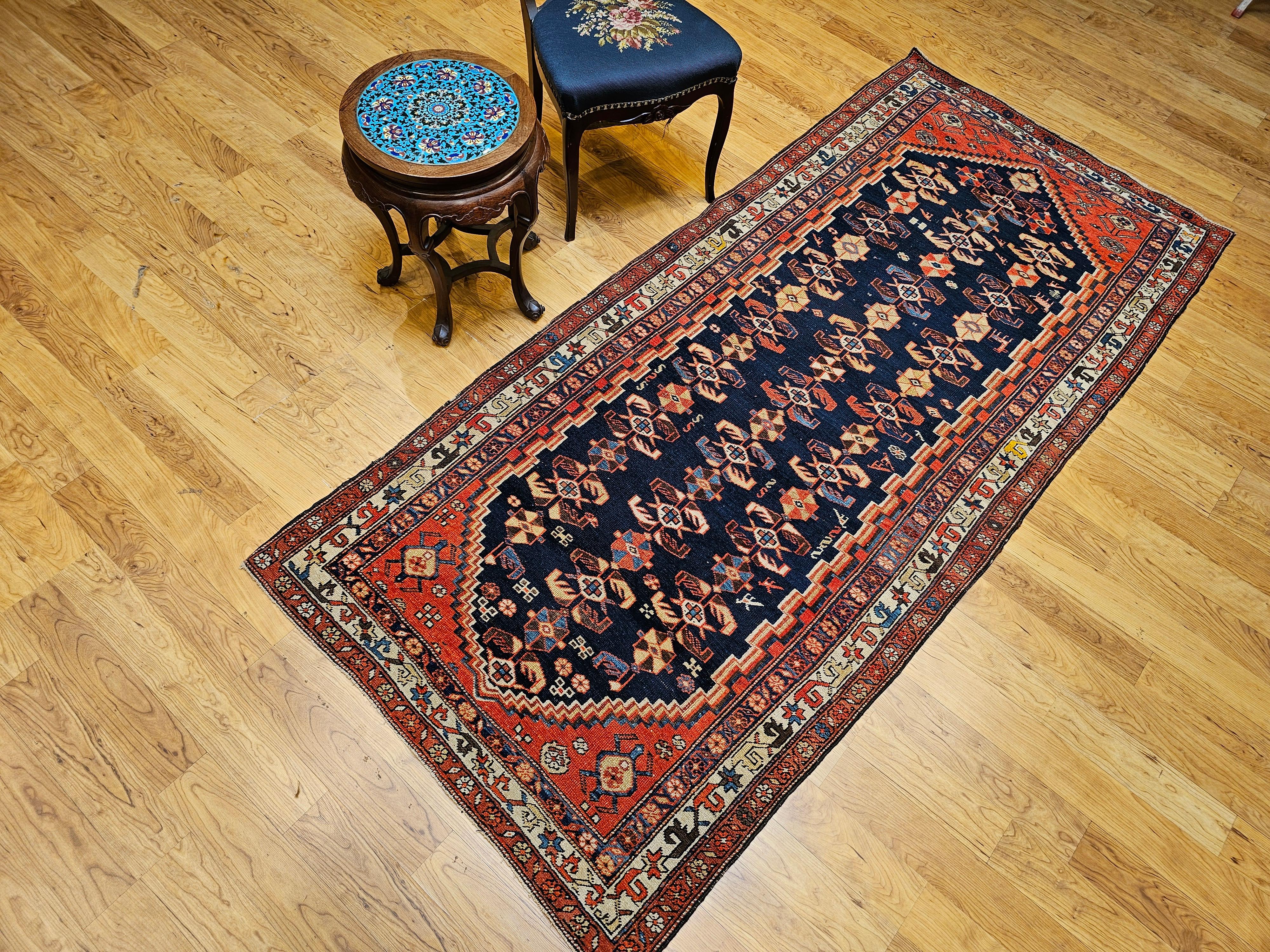 Tapis de couloir persan Malayer large à motif sur toute sa surface en vente 6