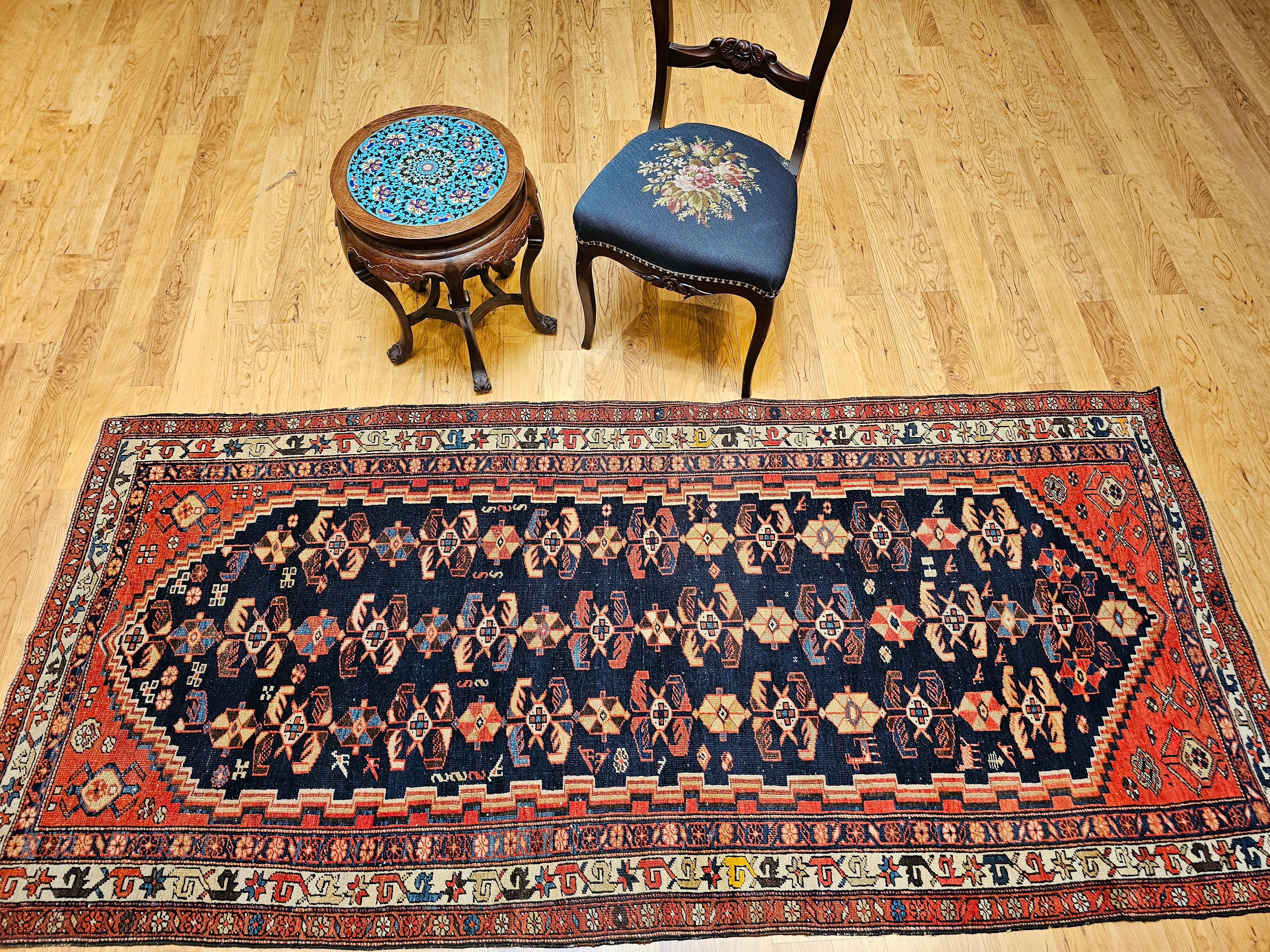 Tapis de couloir persan Malayer large à motif sur toute sa surface en vente 5