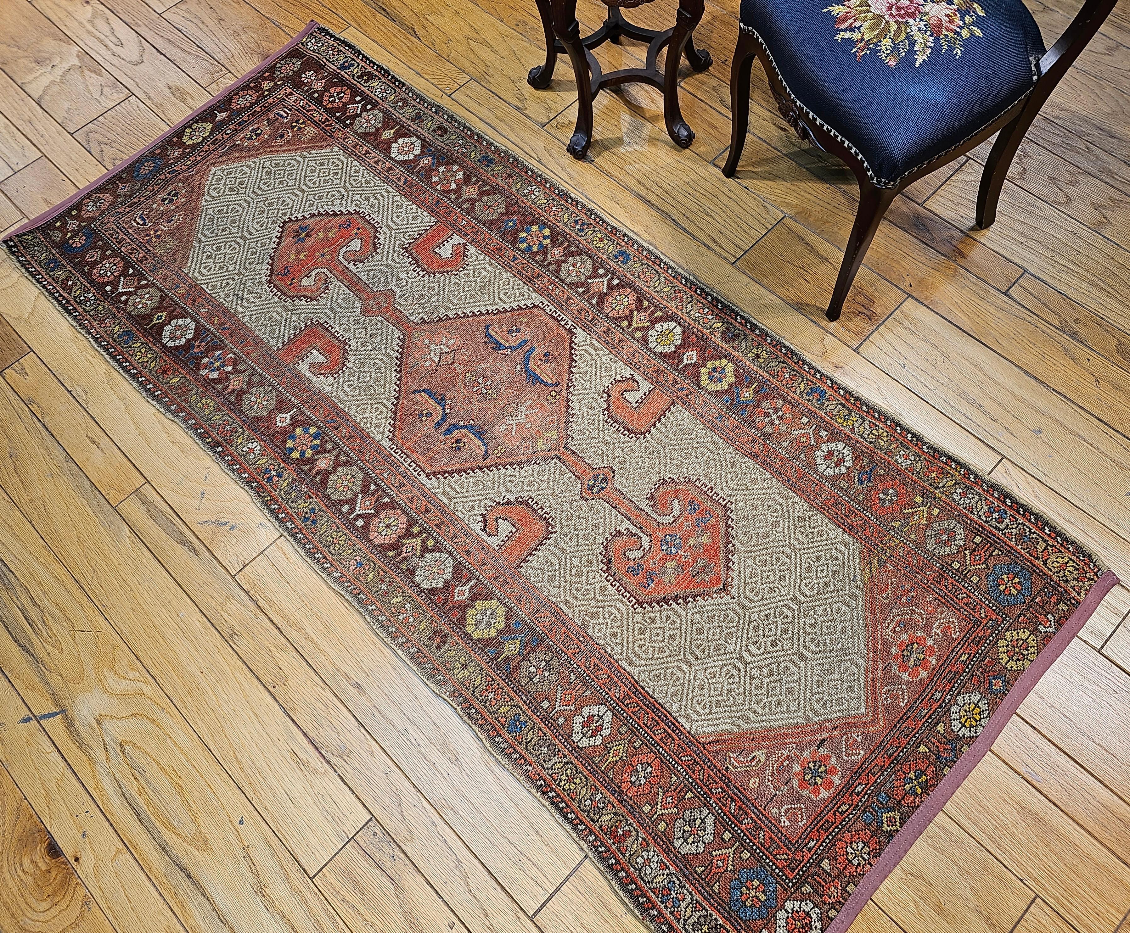 Vintage Persian Malayer Camel Hair Runner For Sale 9