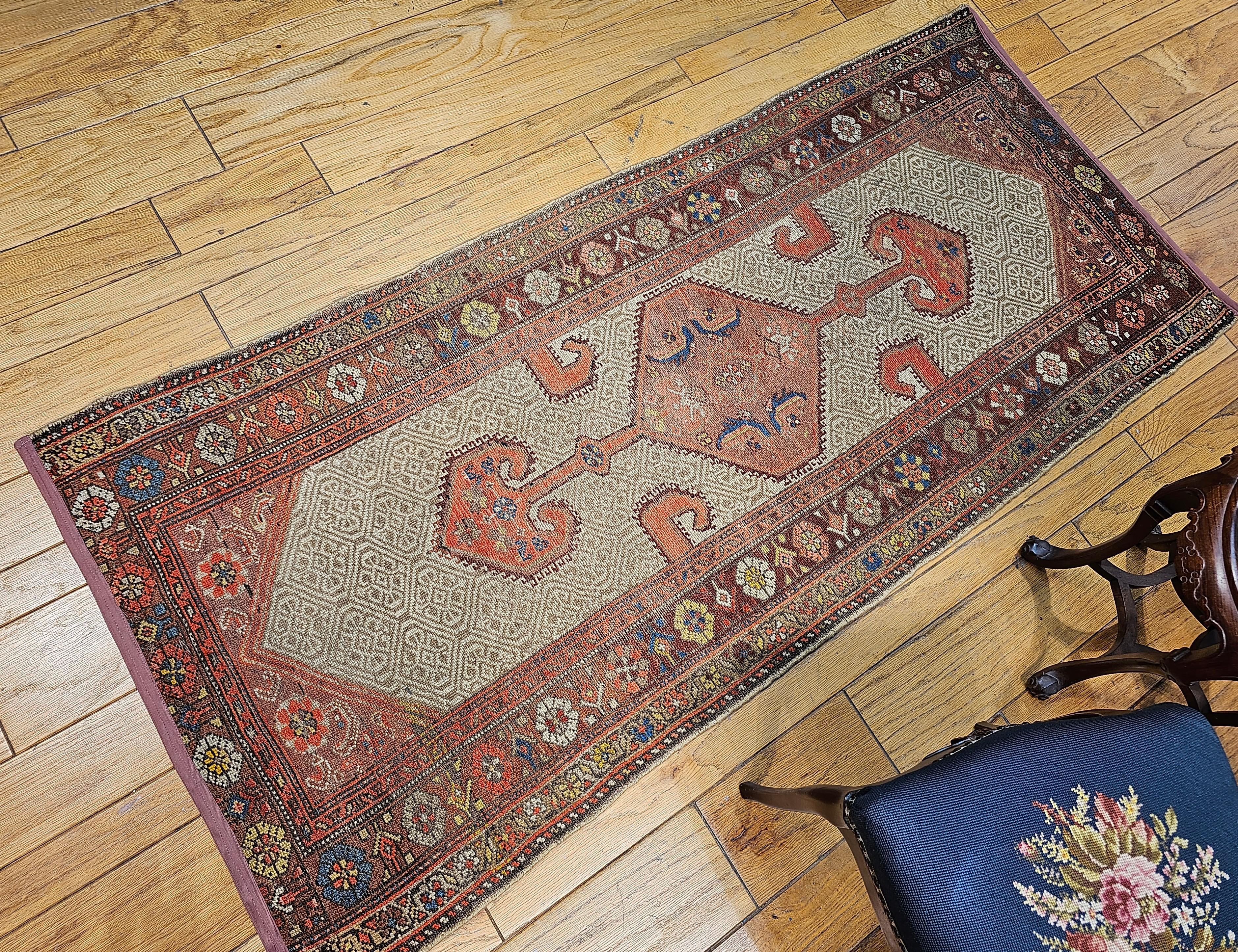 Vintage Persian Malayer Camel Hair Runner For Sale 10