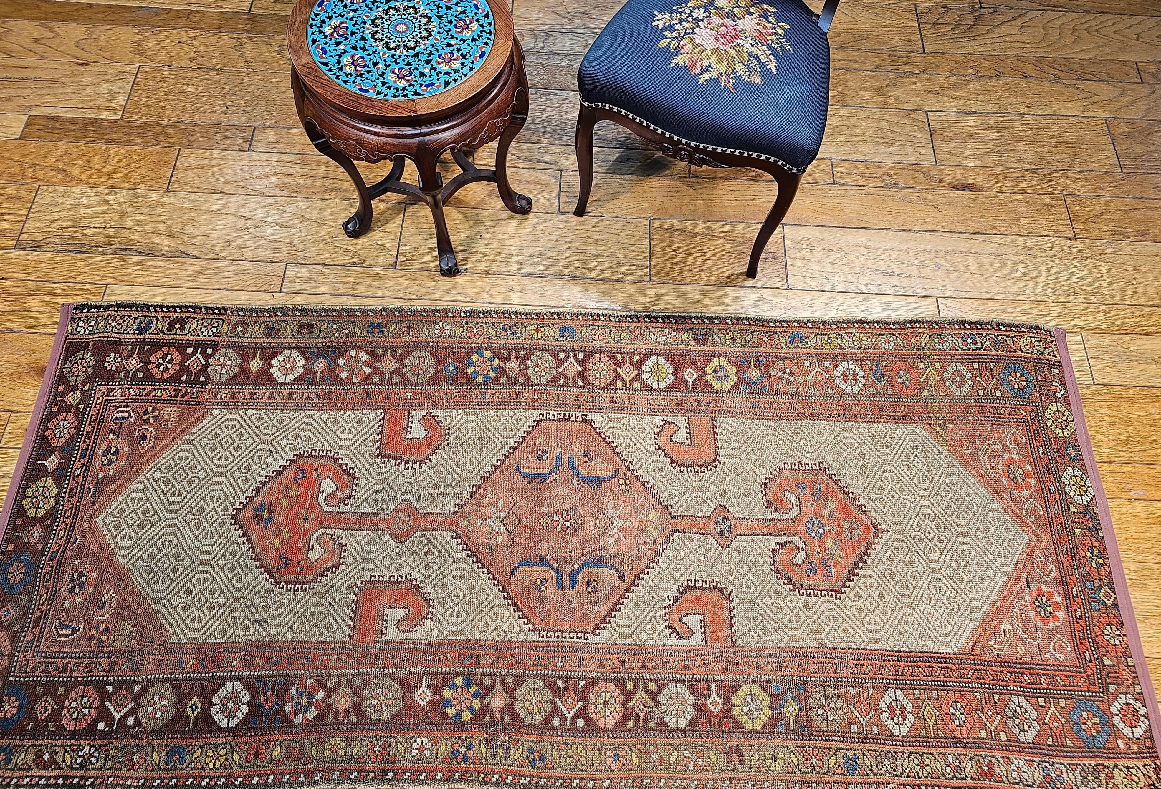 Vintage Persian Malayer Camel Hair Runner For Sale 11