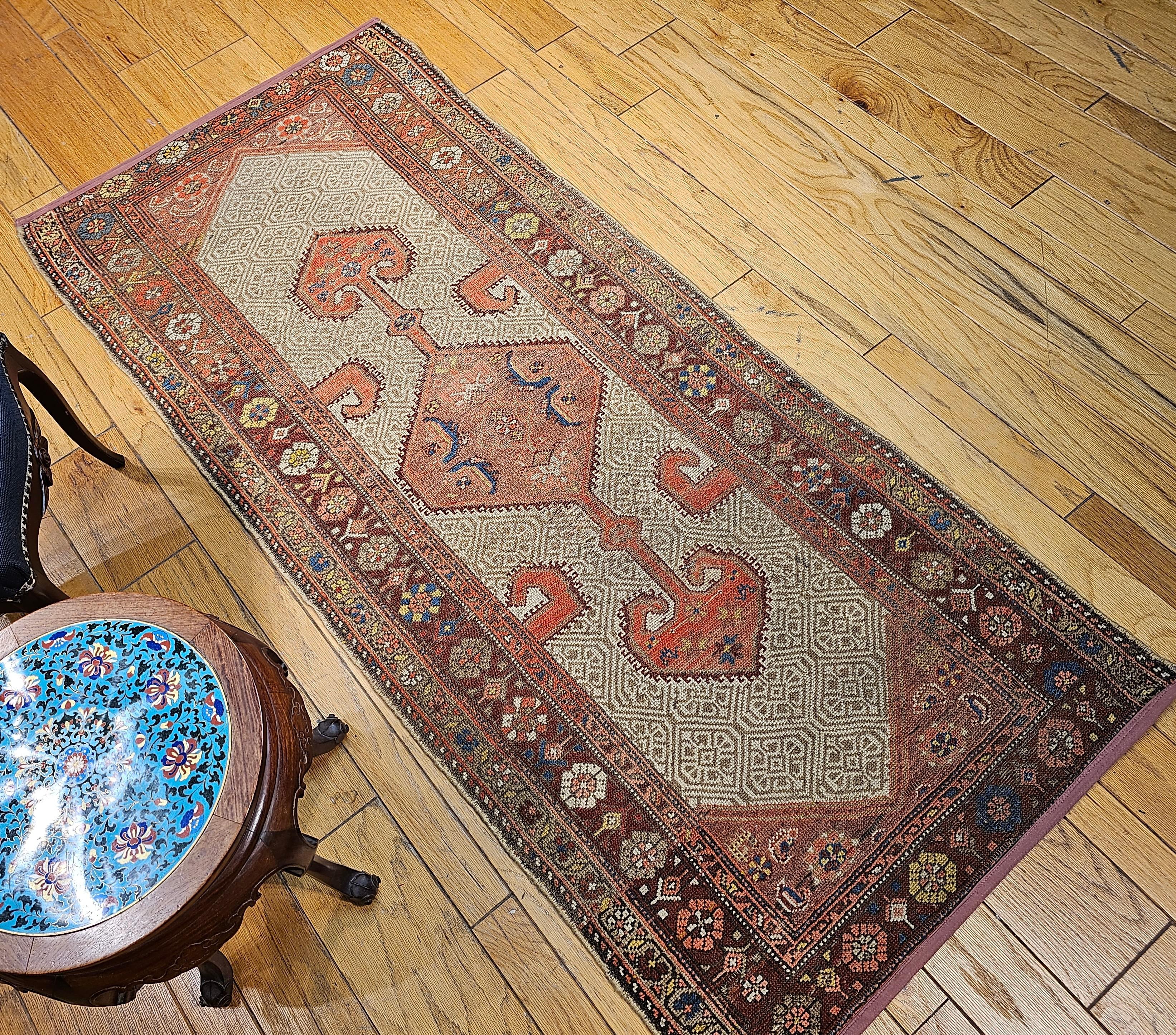 Vintage Persian Malayer Camel Hair Runner For Sale 12