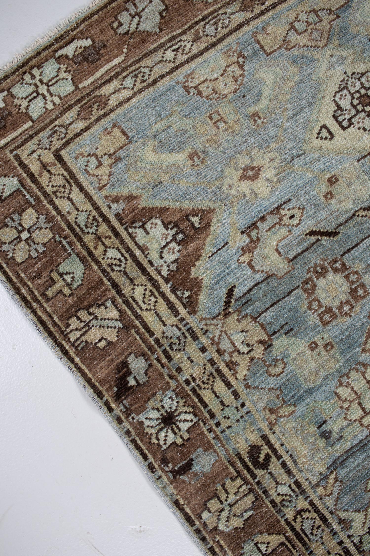 Vintage Persian Malayer Runner Rug For Sale 5