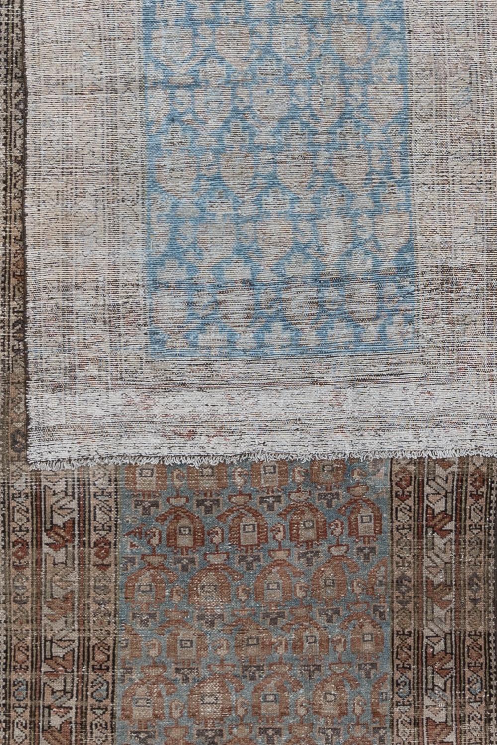Hand-Woven Vintage Persian Malayer Runner Rug For Sale