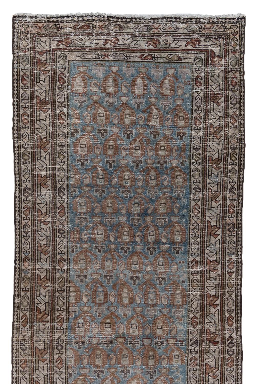 Early 20th Century Vintage Persian Malayer Runner Rug For Sale