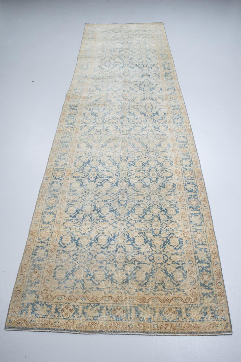 Wool Vintage Persian Malayer Runner Rug For Sale