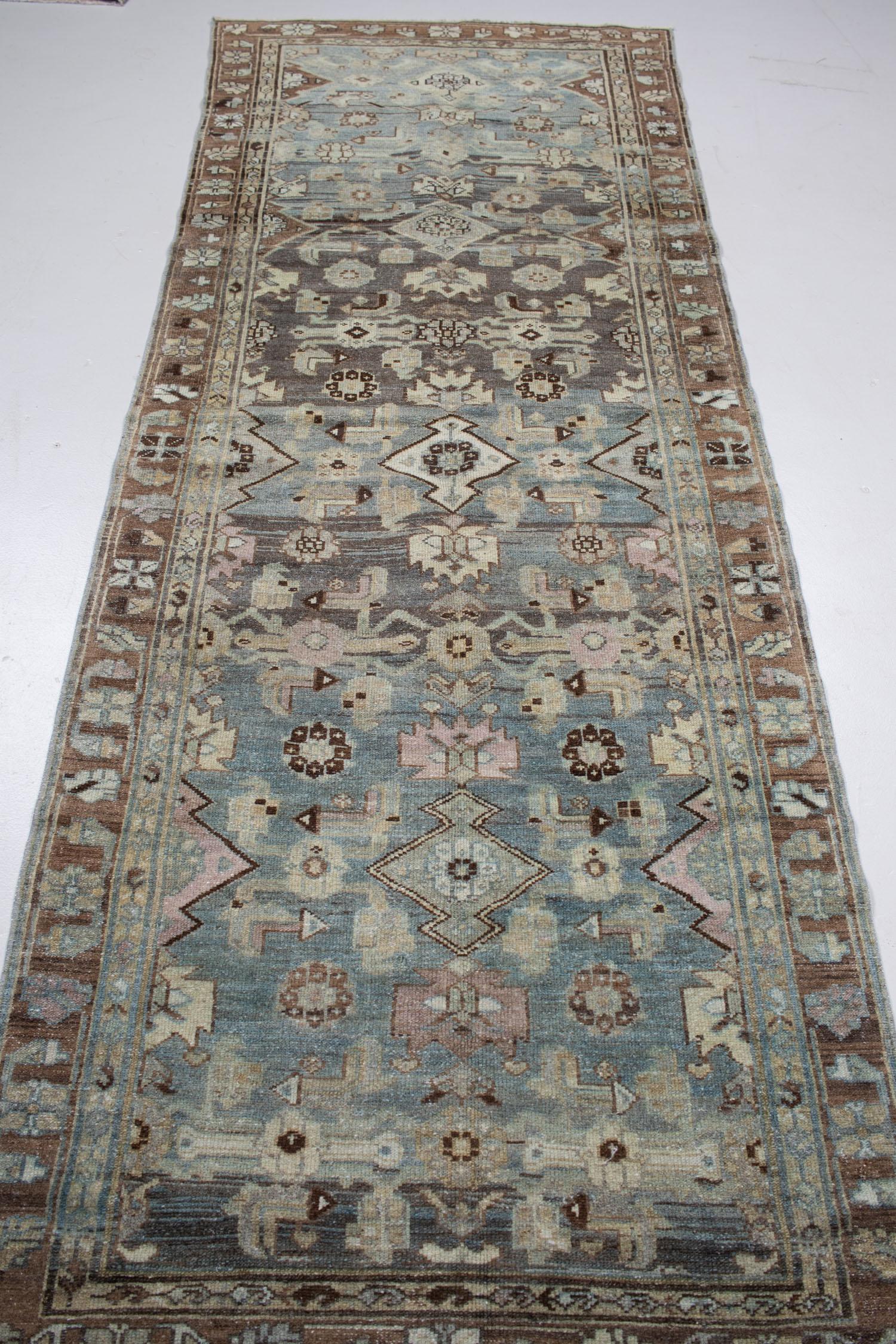 Vintage Persian Malayer Runner Rug For Sale 3