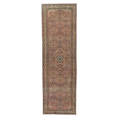 Retro Persian Malayer Runner with Herati Design