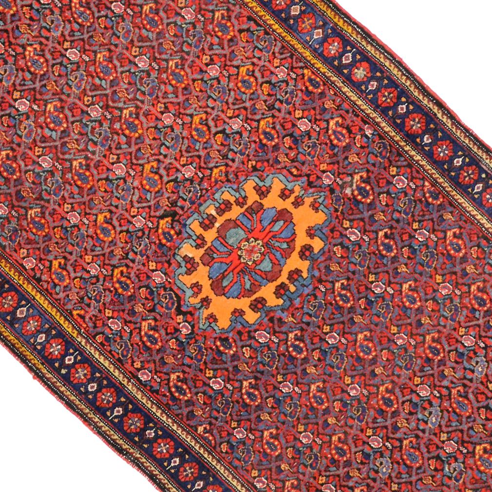 Vintage Persian Malayer Runner with Traditional Style, Hallway Runner For Sale 3