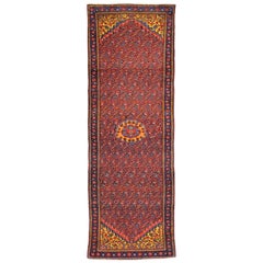 Used Persian Malayer Runner with Traditional Style, Hallway Runner