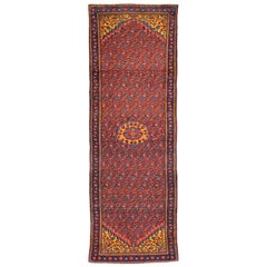 Vintage Persian Malayer Runner with Traditional Style, Hallway Runner