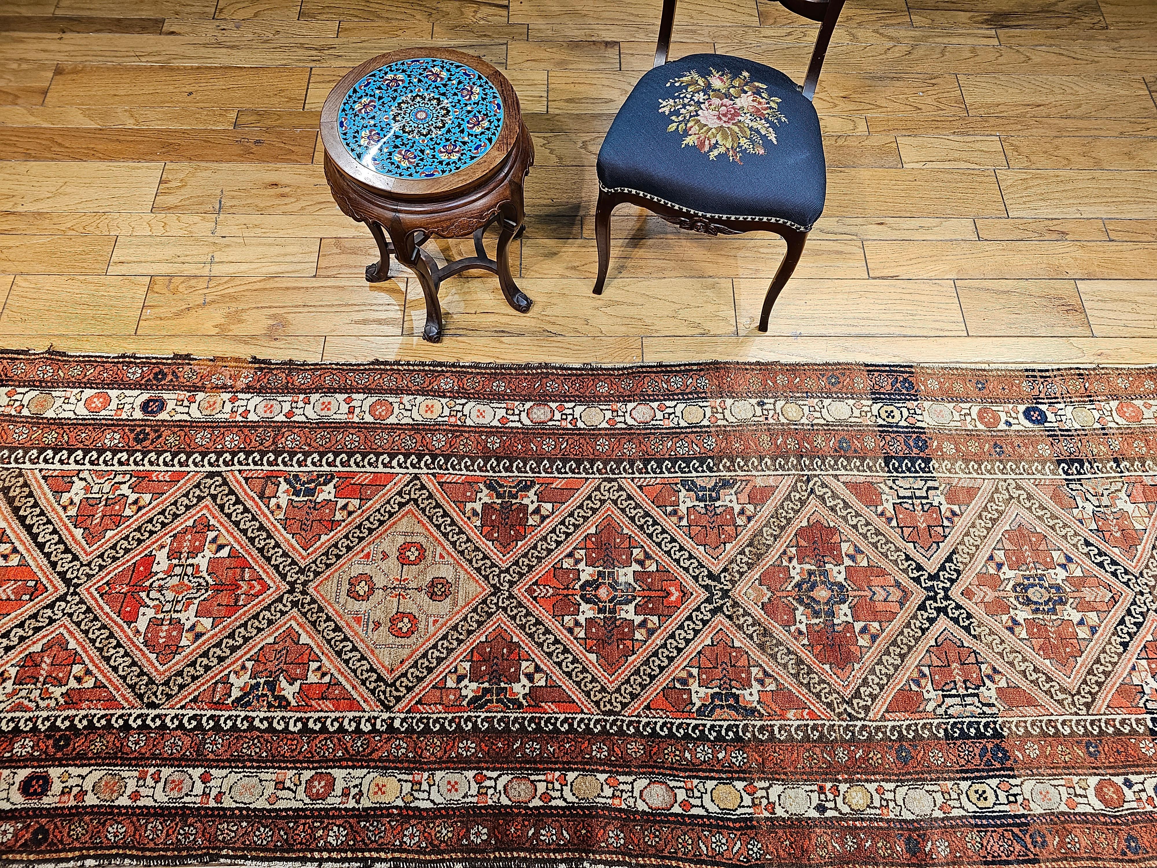Vintage Persisch Malayer Breite Läufer im Angebot 8