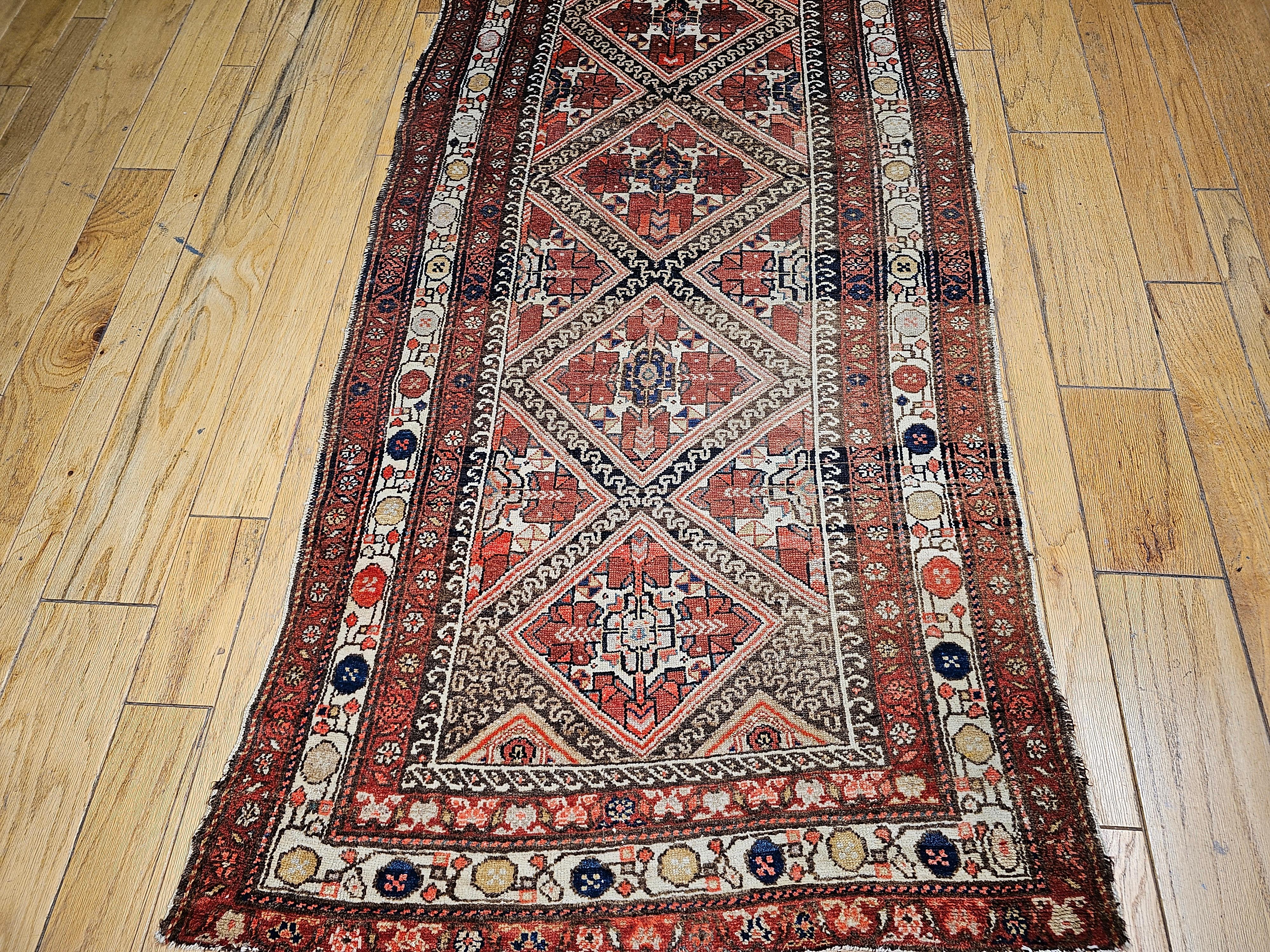 Vintage Persisch Malayer Breite Läufer (Wolle) im Angebot
