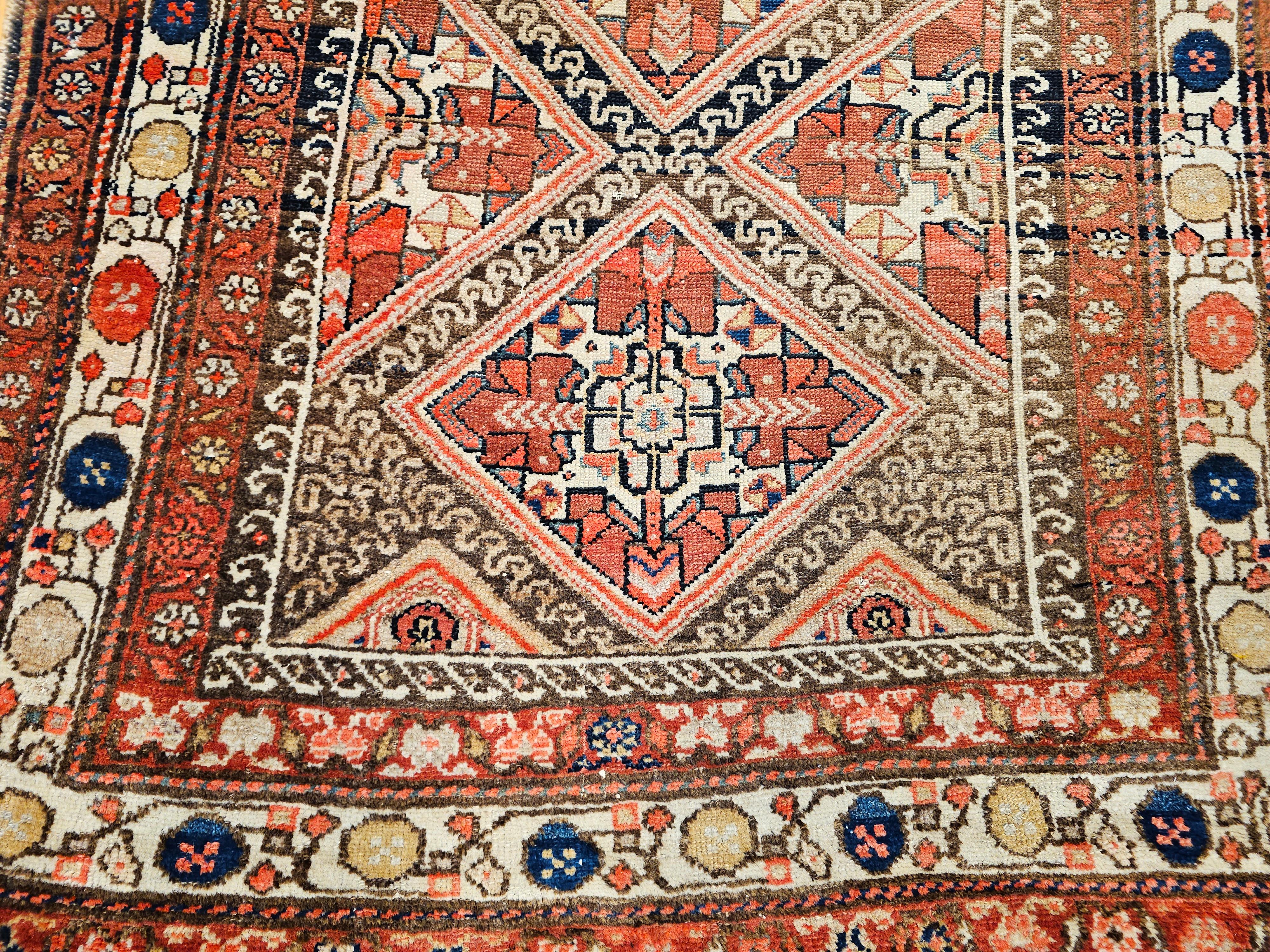 Vintage Persisch Malayer Breite Läufer im Angebot 1