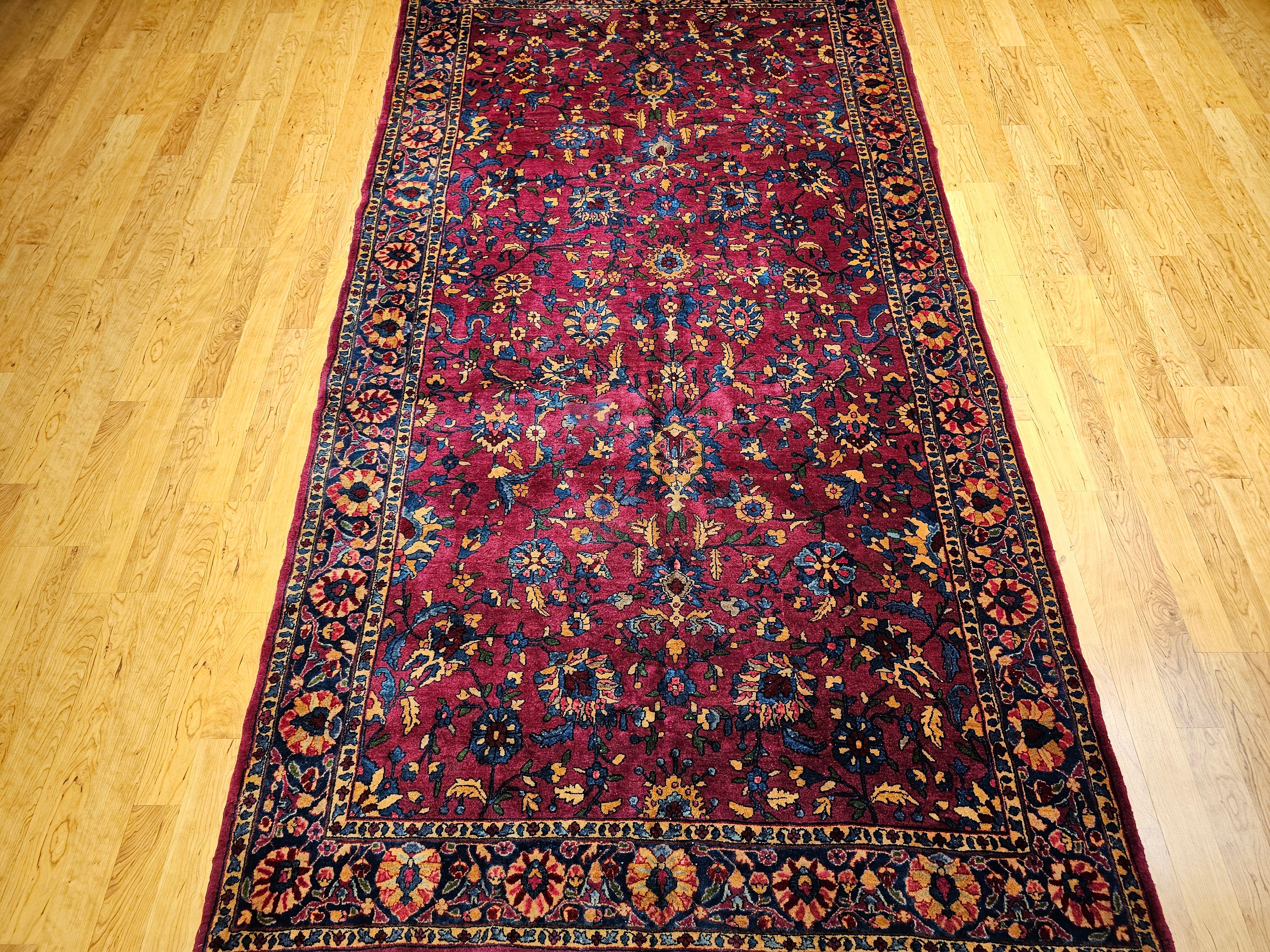 Tappeto persiano vintage Manchester Kashan Gallery (a) Gallery In condizioni buone in vendita a Barrington, IL
