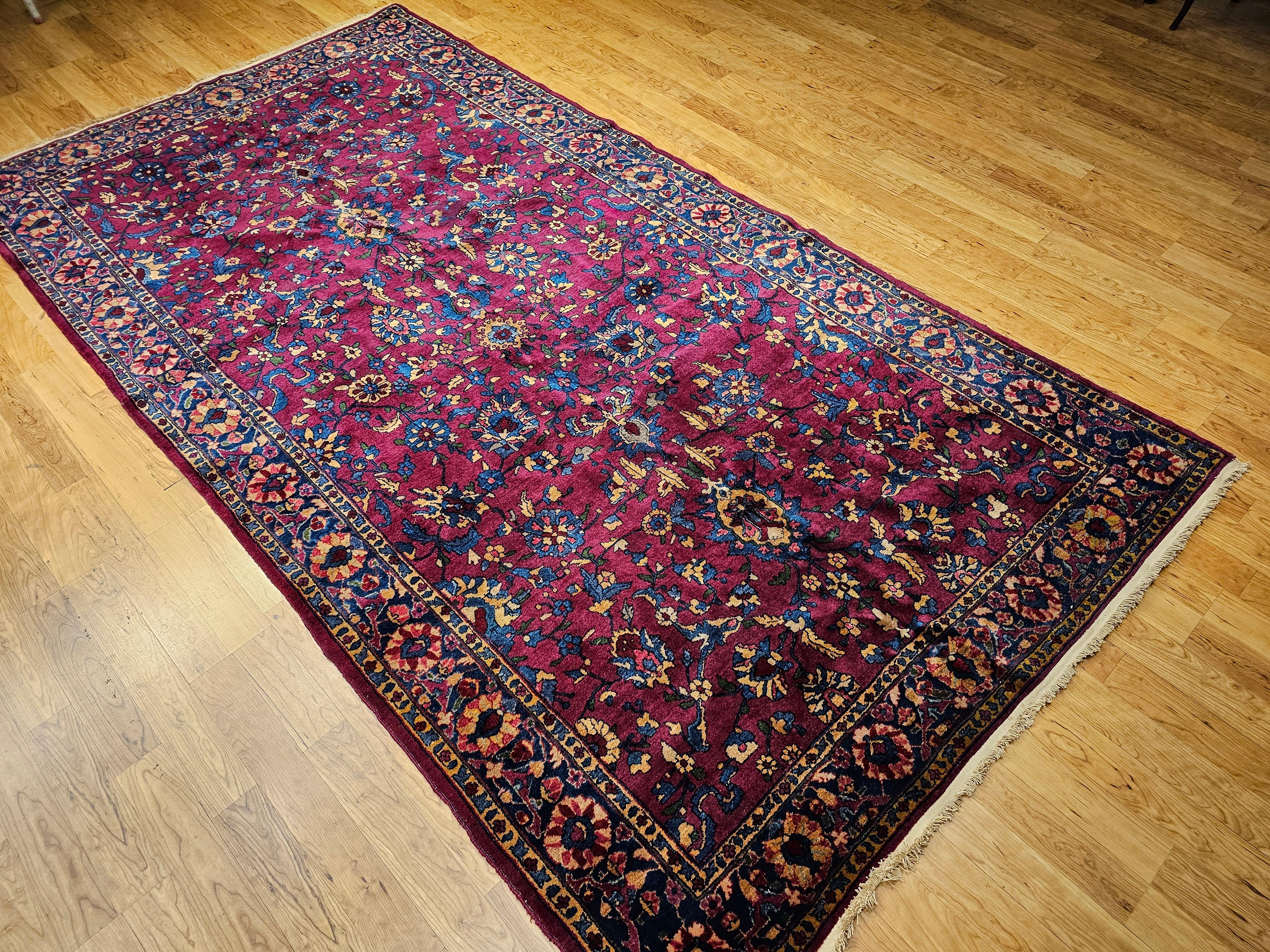 XX secolo Tappeto persiano vintage Manchester Kashan Gallery (a) Gallery in vendita