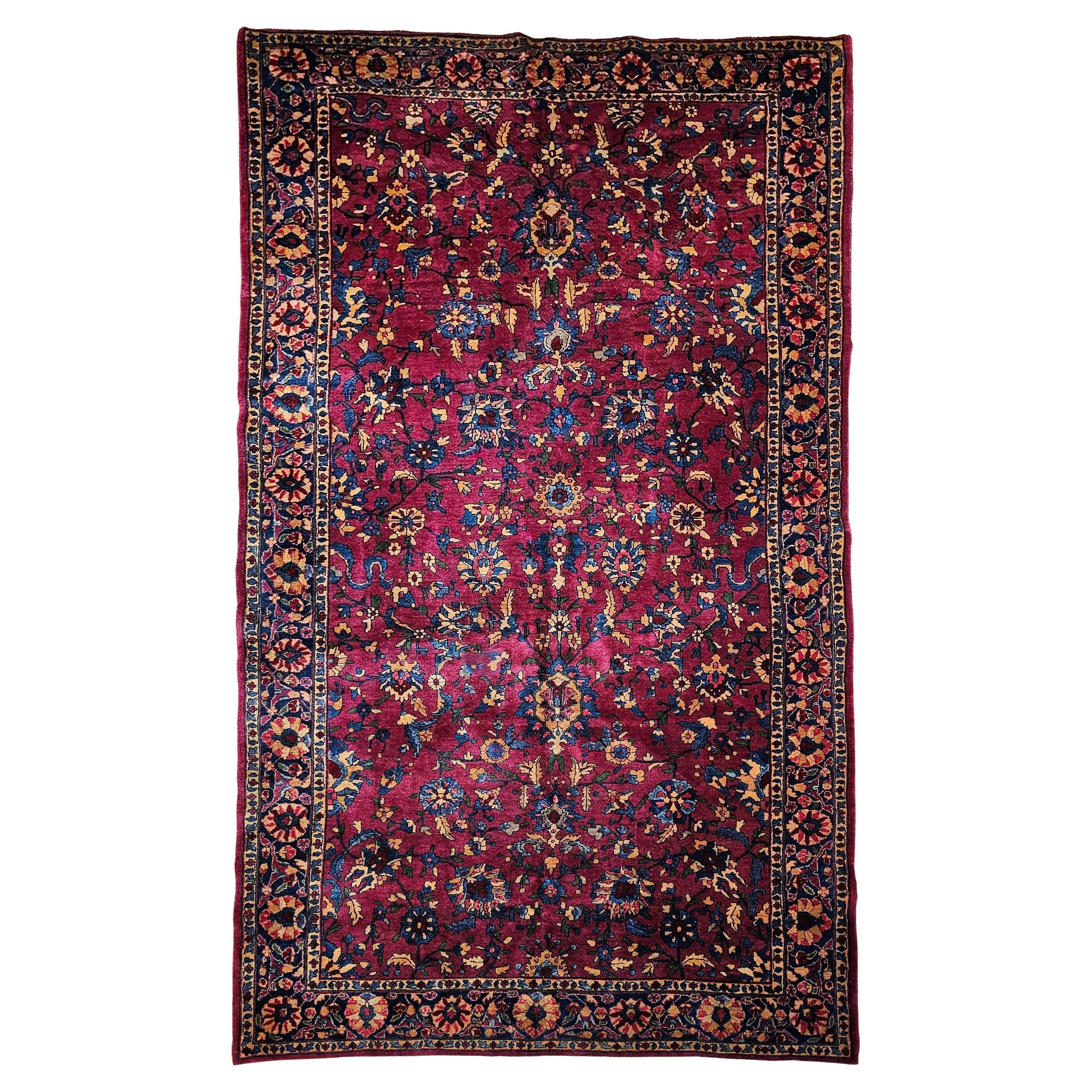 Vintage Persian Manchester Kashan Gallery Rug