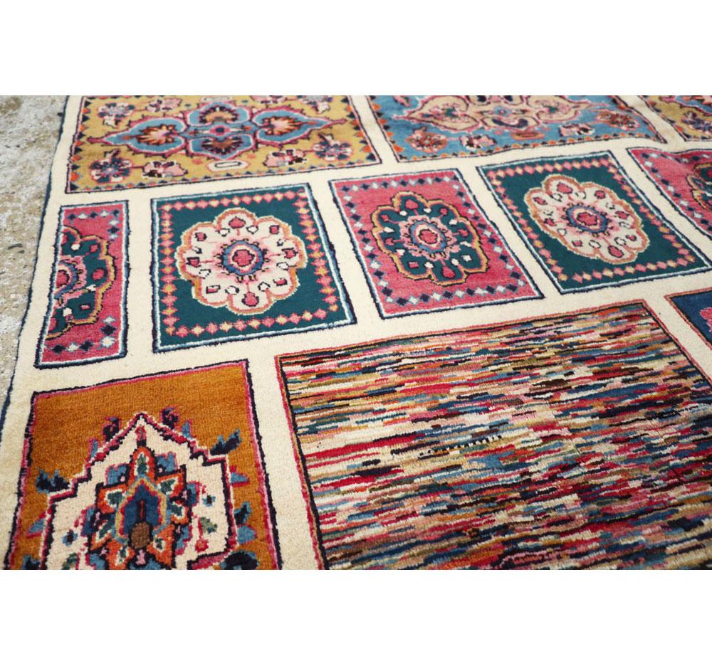20th Century Vintage Persian Mashad Accent Rug For Sale