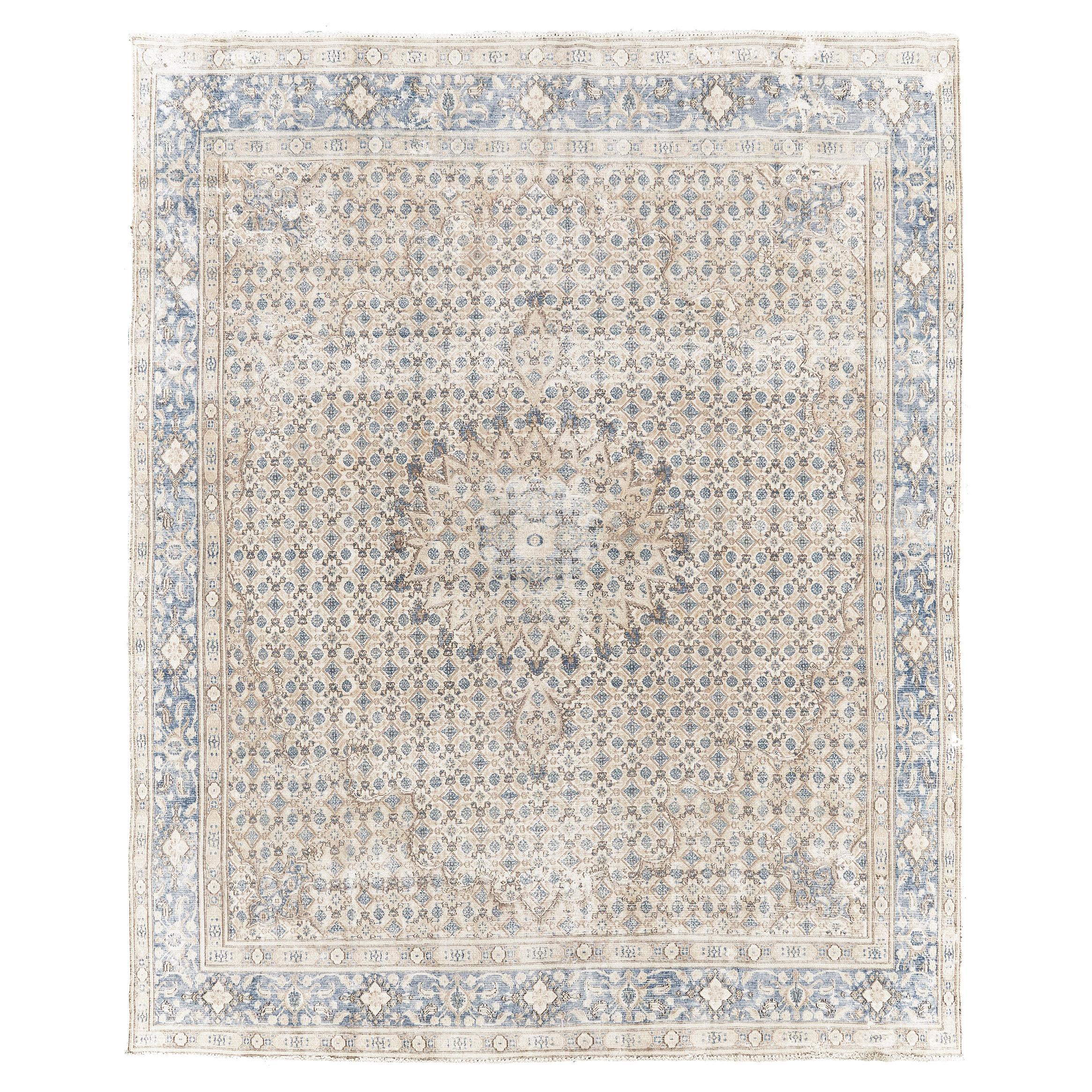 Vintage Persian Mashad Rug For Sale at 1stDibs