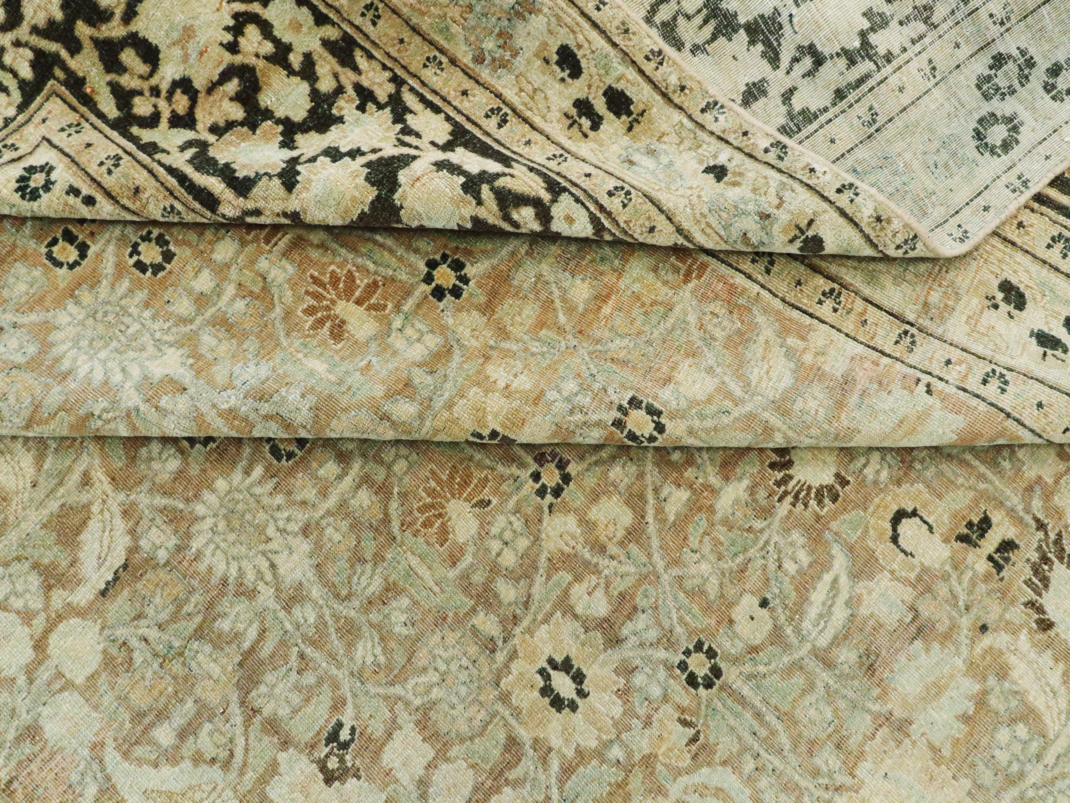 Persischer Mashad-Teppich im Vintage-Stil im Angebot 3