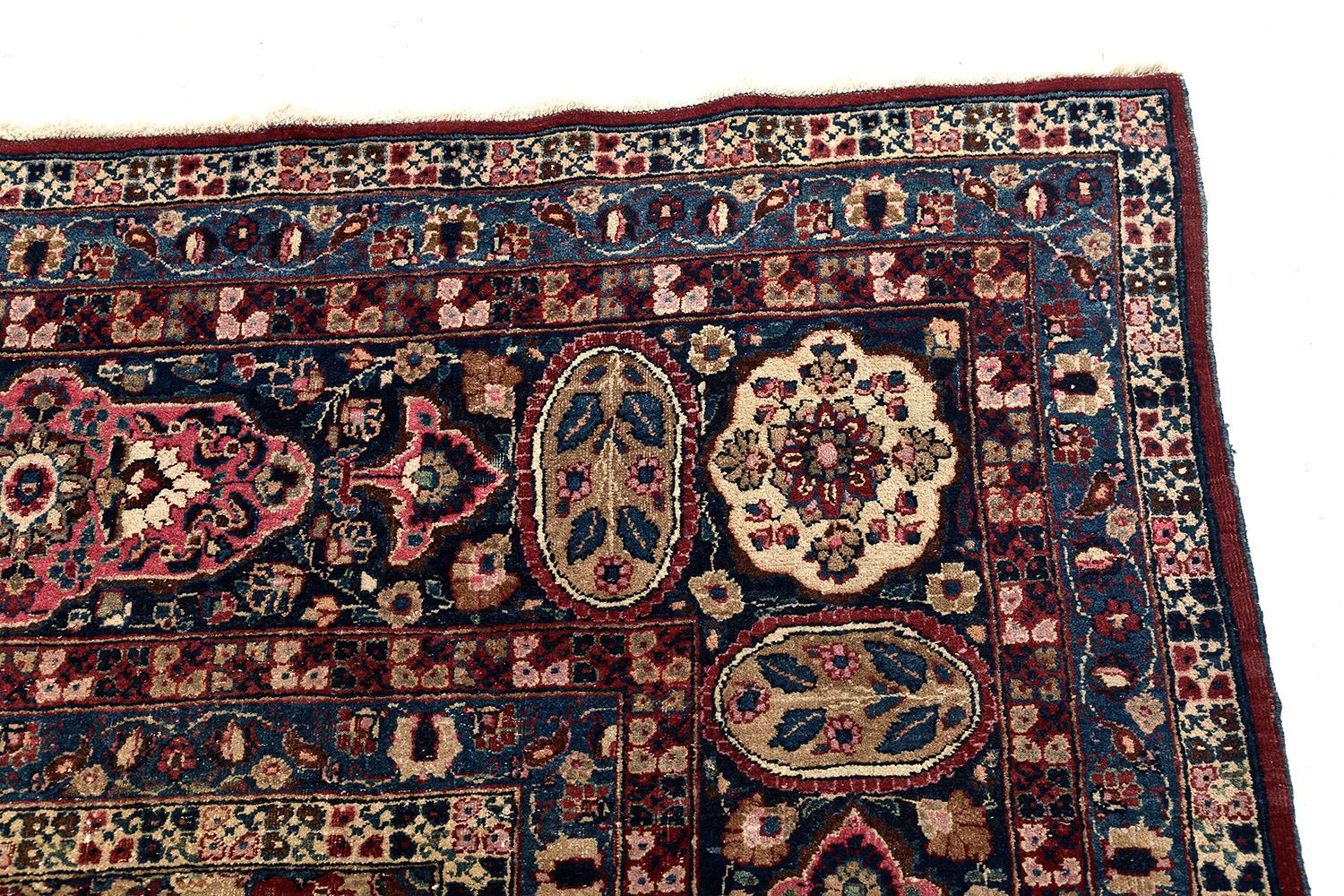 Vintage Persian Mashad Rug For Sale 2