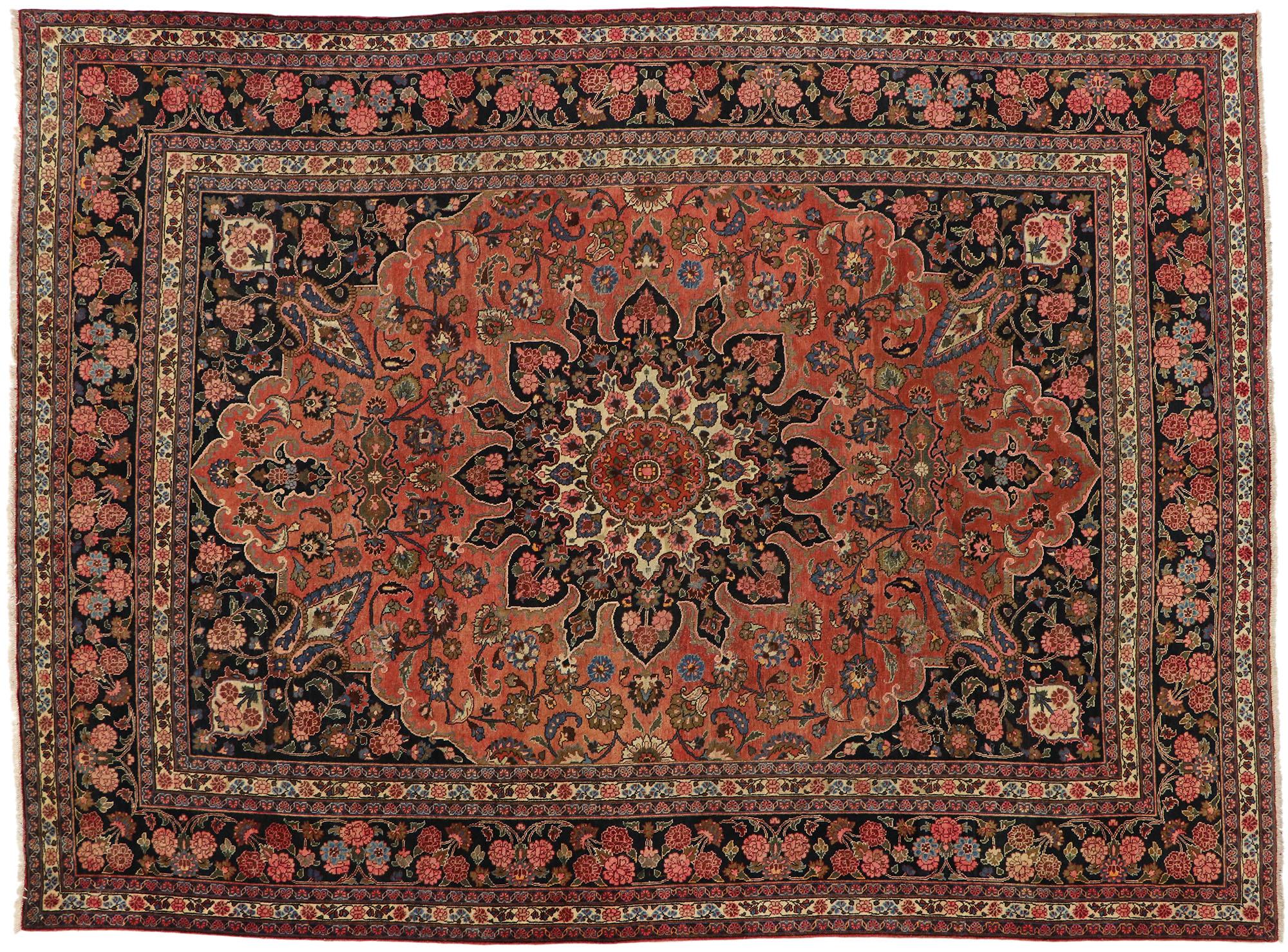 Altpersischer Mashhad-Teppich im Angebot 3