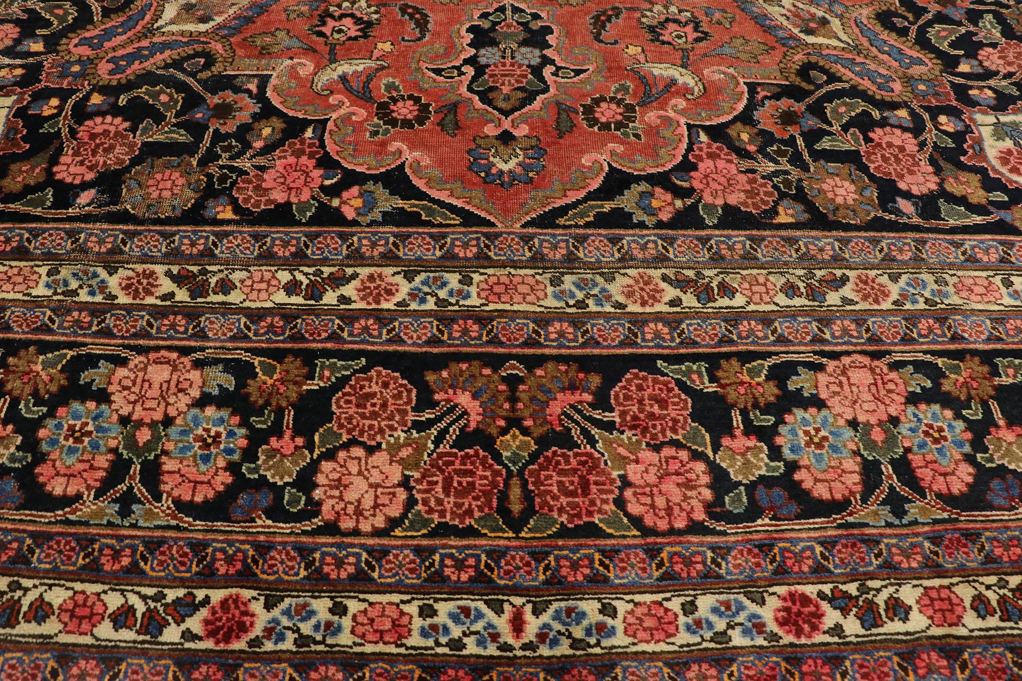 Altpersischer Mashhad-Teppich (Handgeknüpft) im Angebot