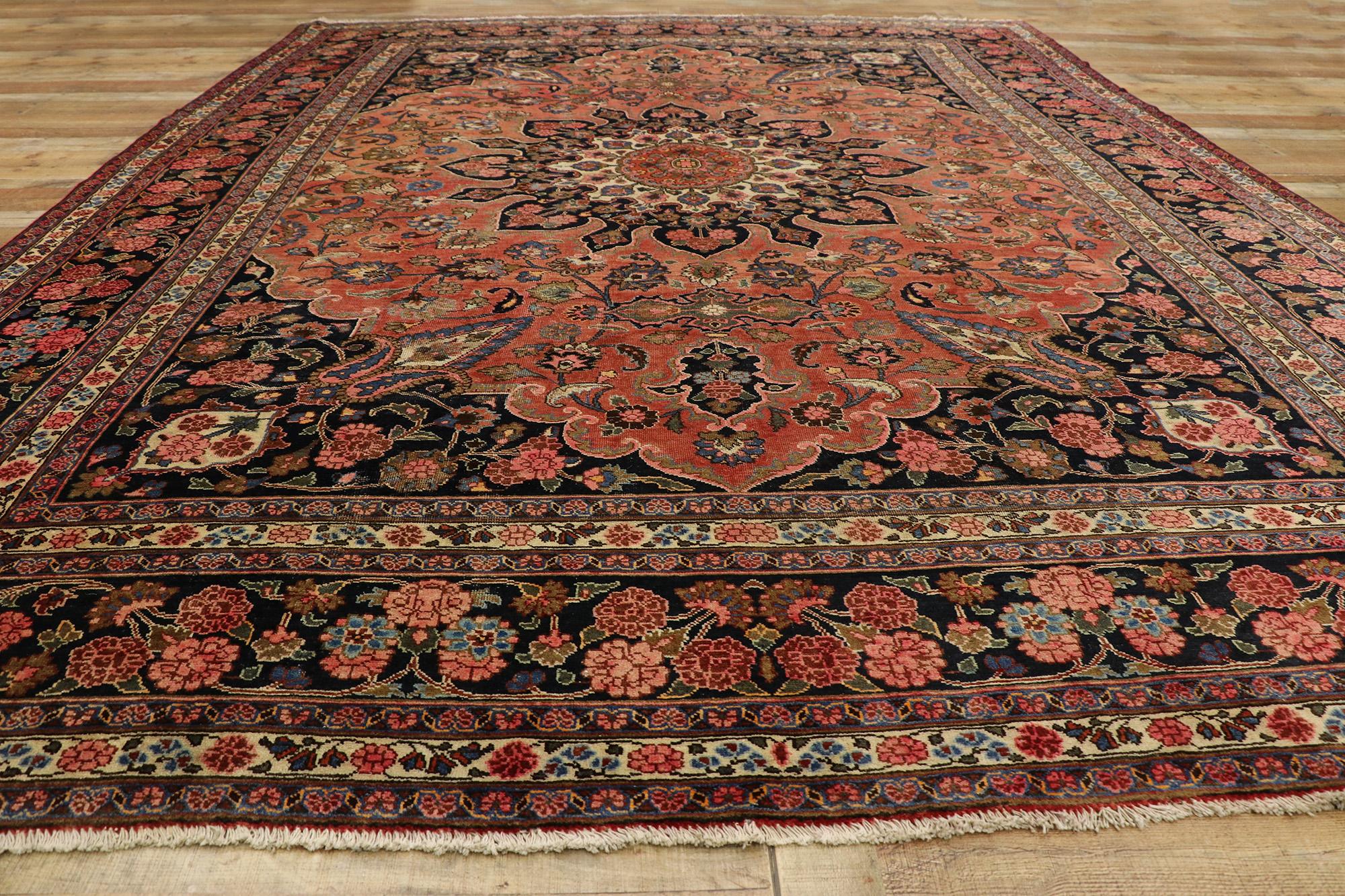 Altpersischer Mashhad-Teppich im Angebot 1