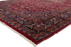 Vintage Persian Mashhad Palace Rug with Victorian Style