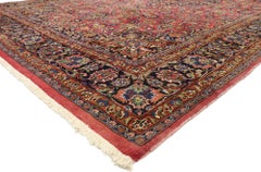 1940's Persian Mashhad Carpet, Regal Charm Meets Timeless Elegance