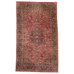 Alfombra persa Mashhad de 1940, el encanto real se une a la elegancia atemporal