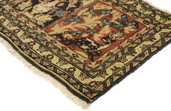 Vintage Persian Mashhad Pictorial Carpet