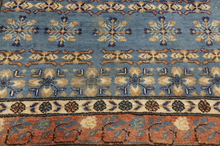 Vintage Persian Mashhad Rug Accent Rug with Renaissance Jacobean Style ...