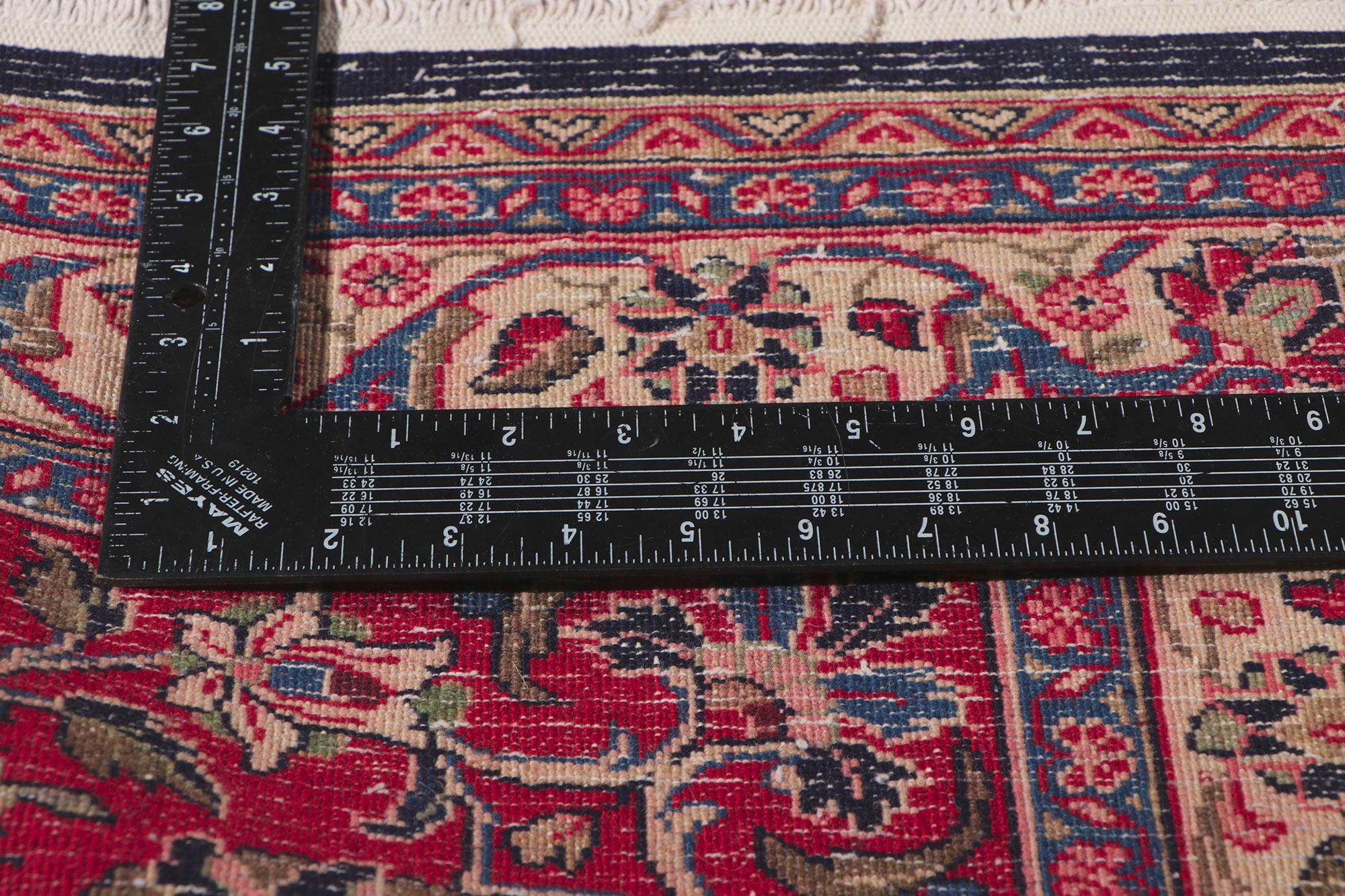 Hand-Knotted Vintage Persian Mashhad Rug For Sale