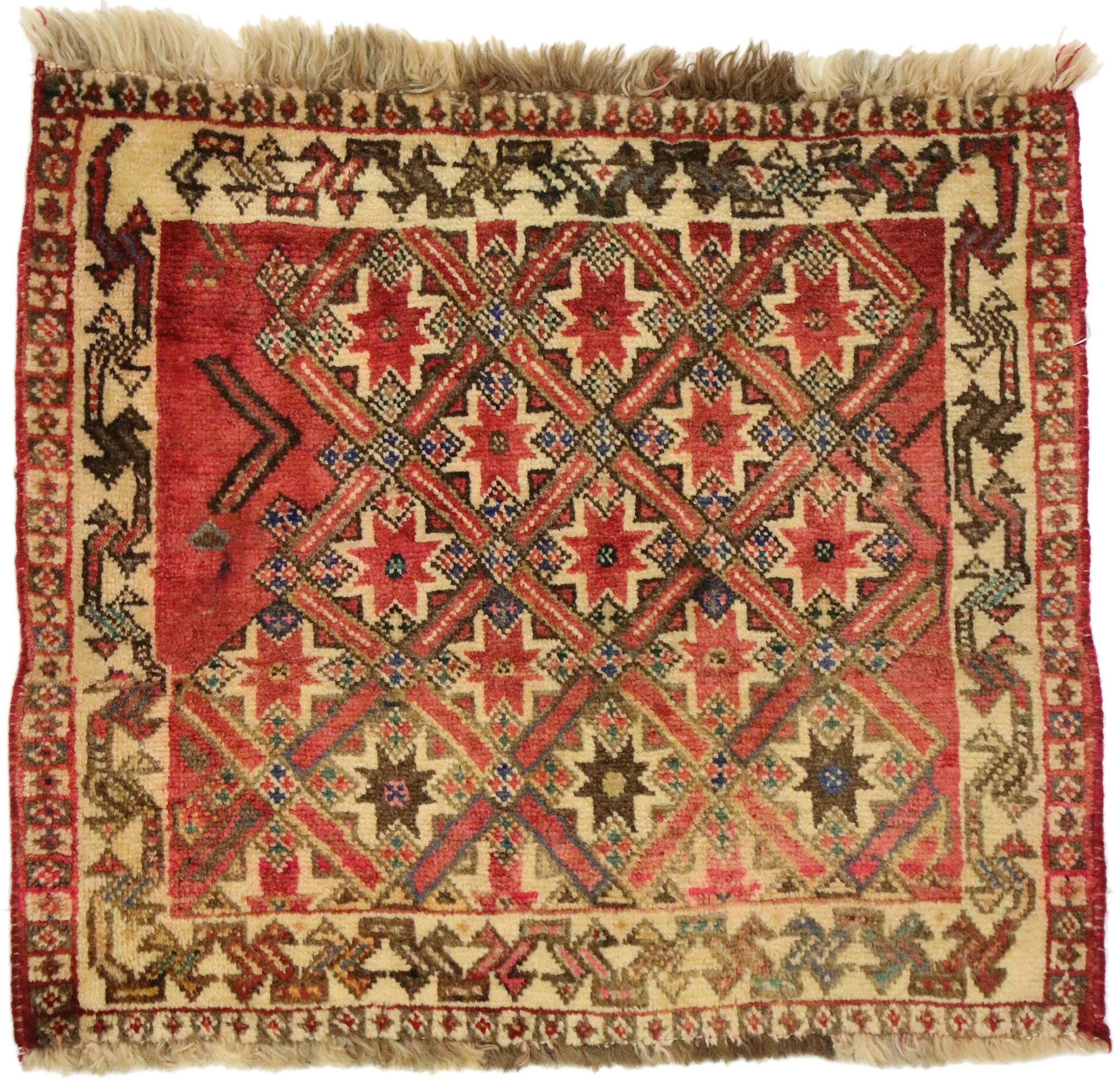Vintage Persian Mashhad Carpet, Regal Charm Meets Beguiling Beauty