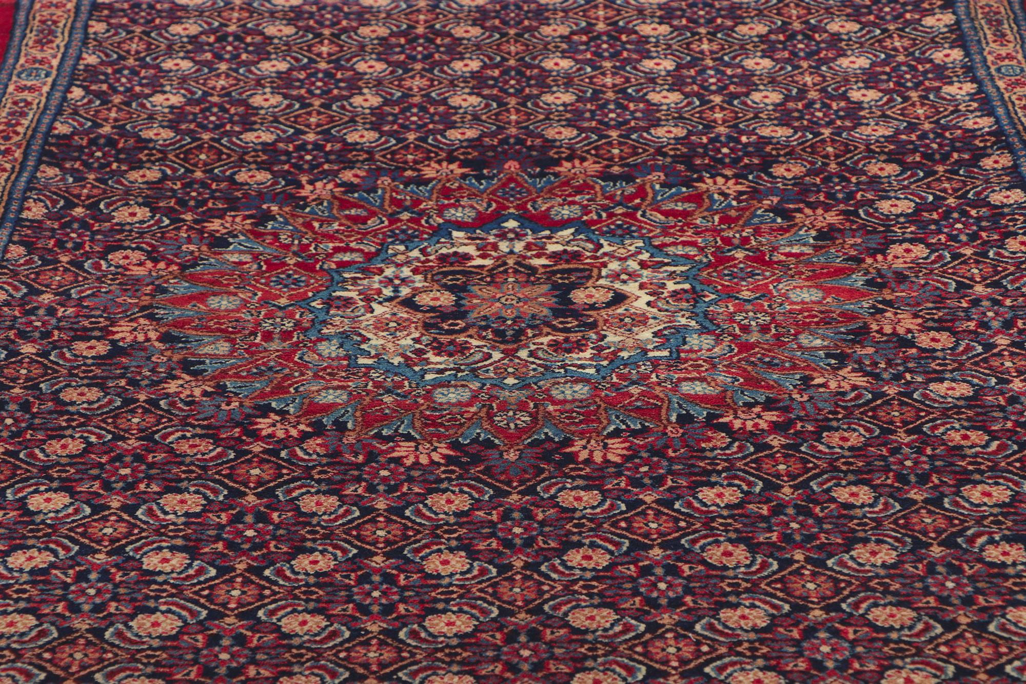 20th Century Vintage Persian Mashhad Runner For Sale