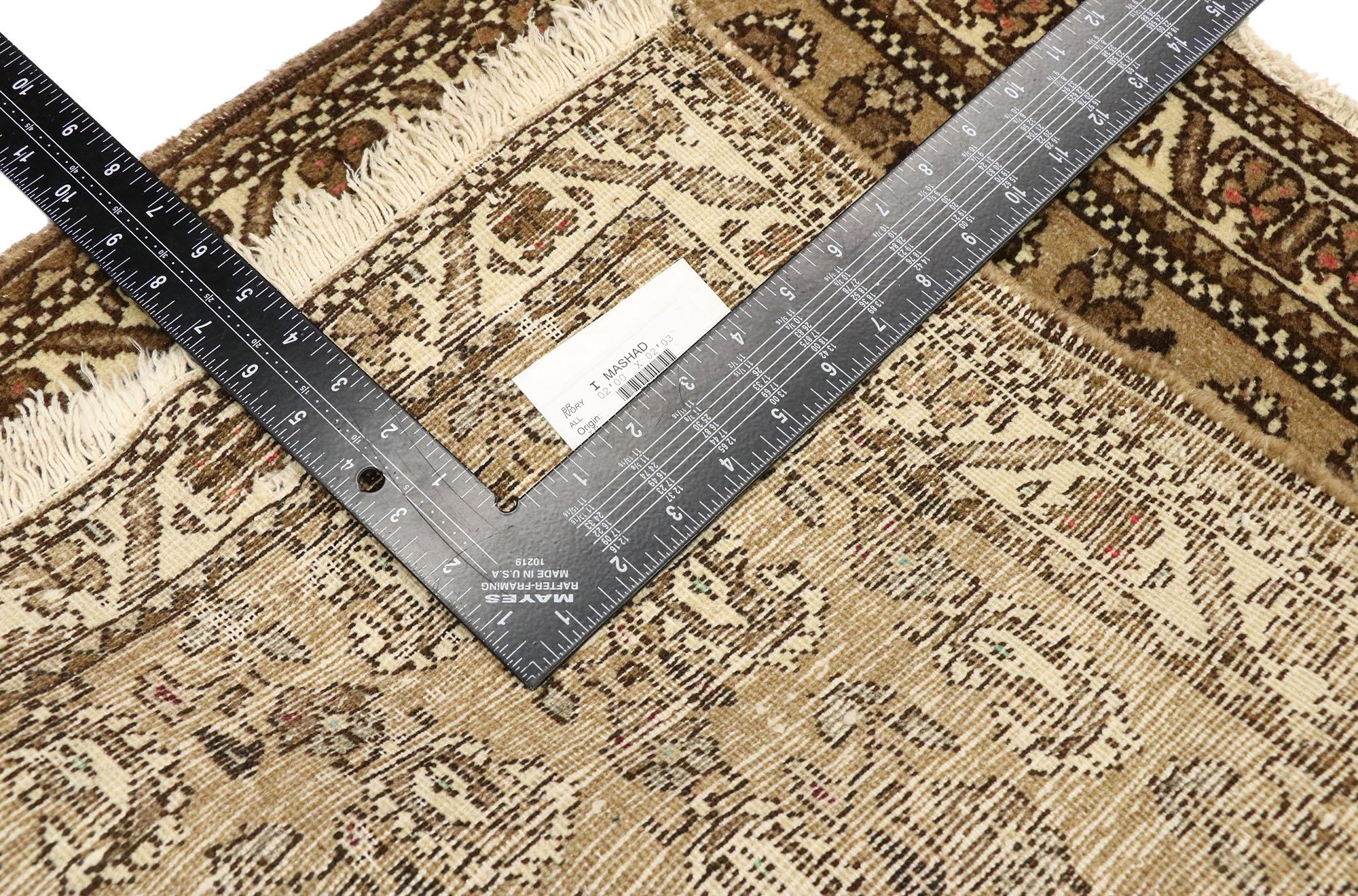 1960’s Persian Mashhad Carpet with Traditional Style In Good Condition For Sale In Dallas, TX