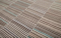 Vintage Persian Mazandaran Handwoven Flat-Weave Rug in Multi-Colors