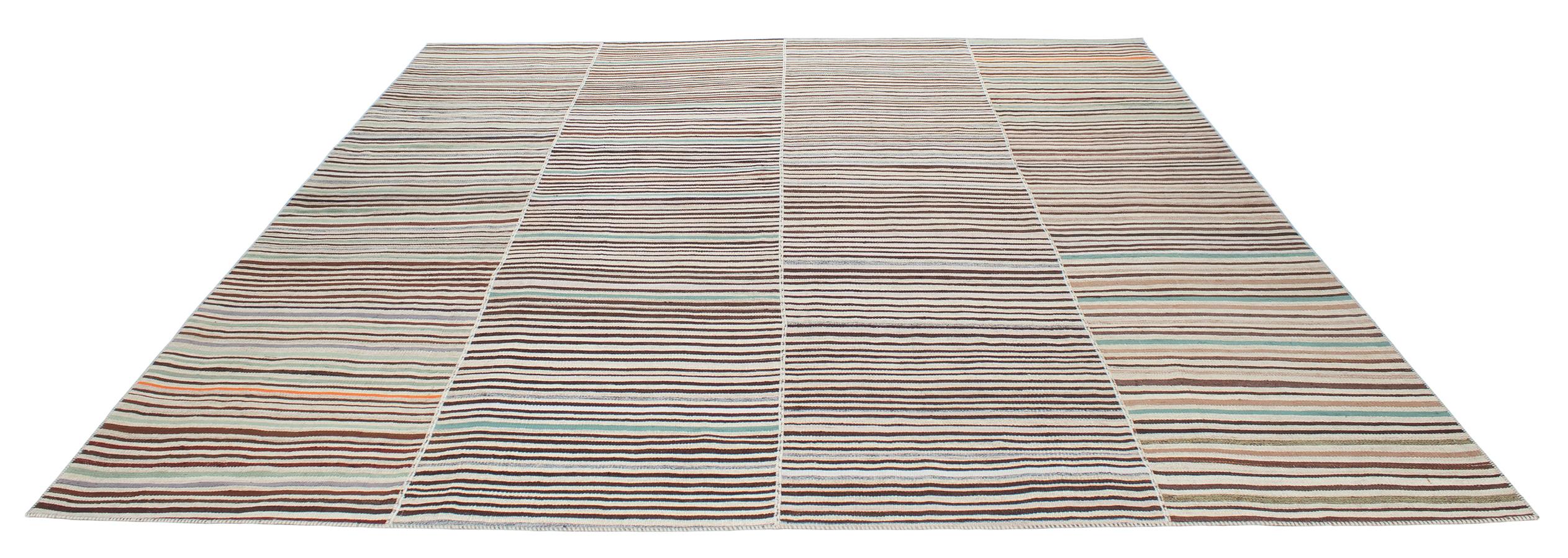 Perse Tapis persan Mazandaran tissé à la main à plat multicolore en vente
