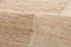 Vintage Persian Mazandaran Kilim in Beige & Cream Striped Pattern - Rug & Kilim