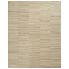 Vintage Persian Mazandaran Kilim in Beige & Creme gestreiften Mustern - Rug & Kili